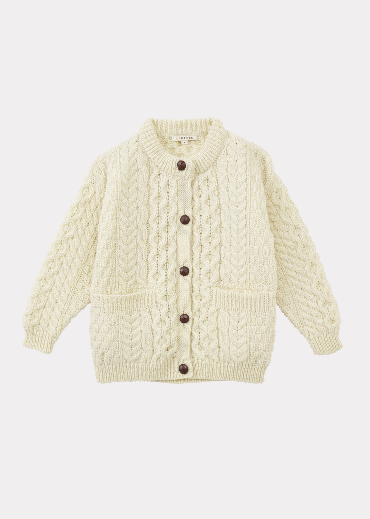 Buy YORK KNIT CARDIGAN - BEIGE for Kids Online | CARAMEL