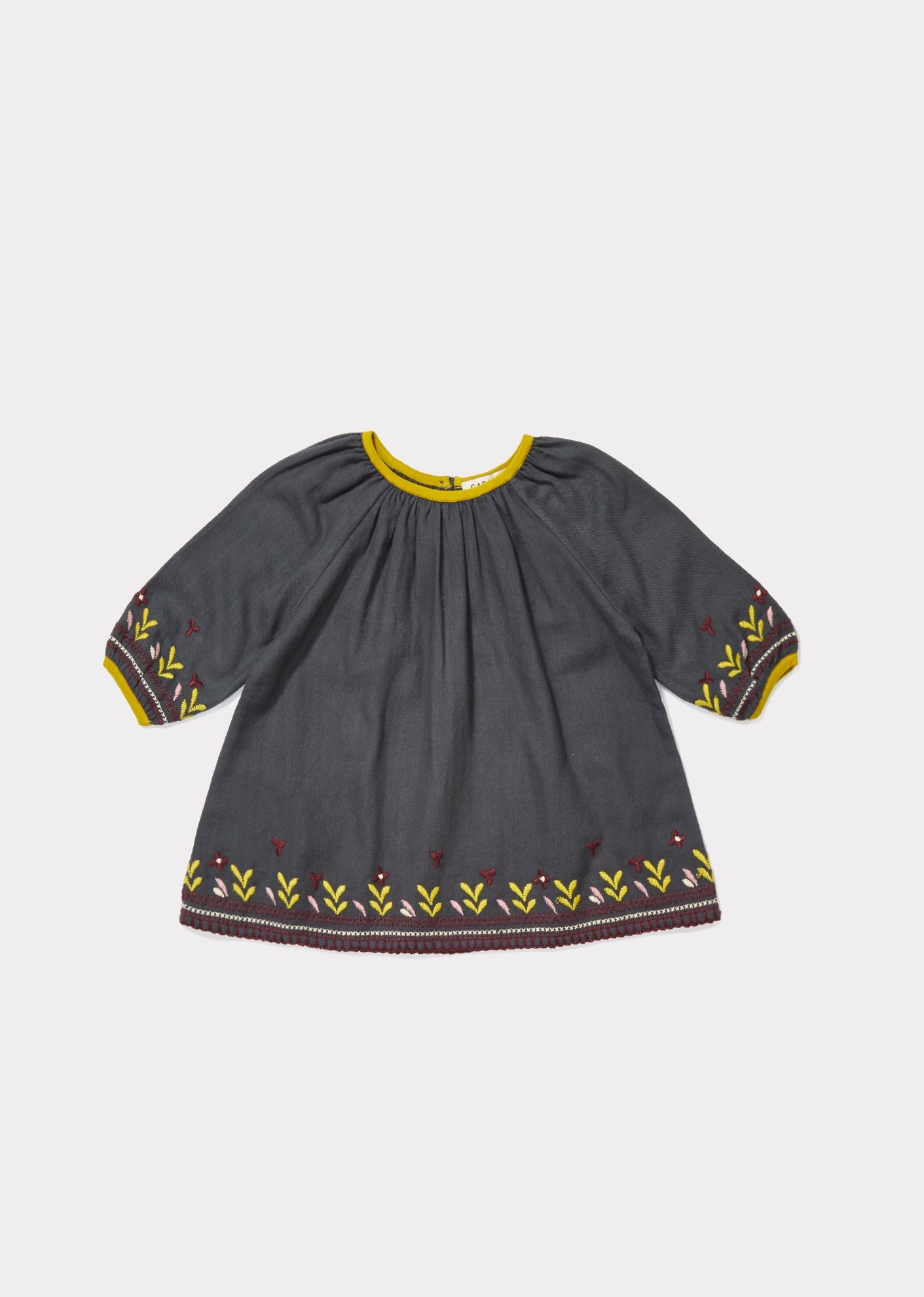 LYDFORD EMBROIDERY BABY DRESS - DARK SLATE