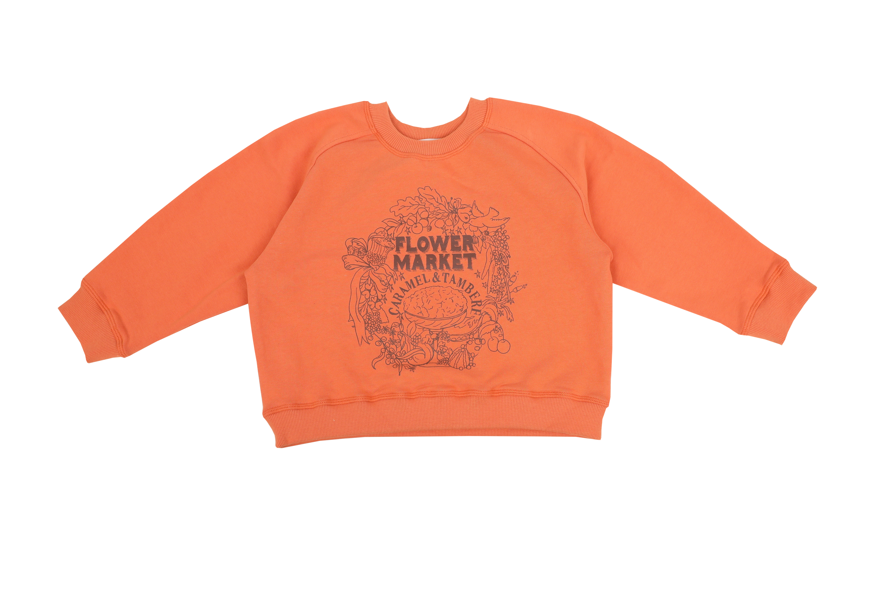 SS24 CARAMEL X TAMBERE 'FLOWER MARKET' SWEATSHIRT - ORANGE