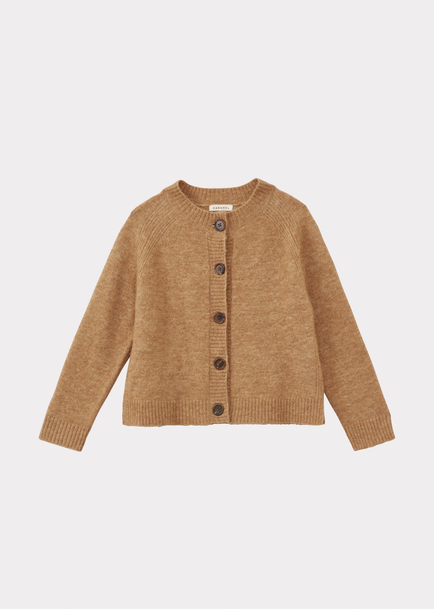 TETON CHILDREN'S MERINO WOOL CARDIGAN - CAMEL