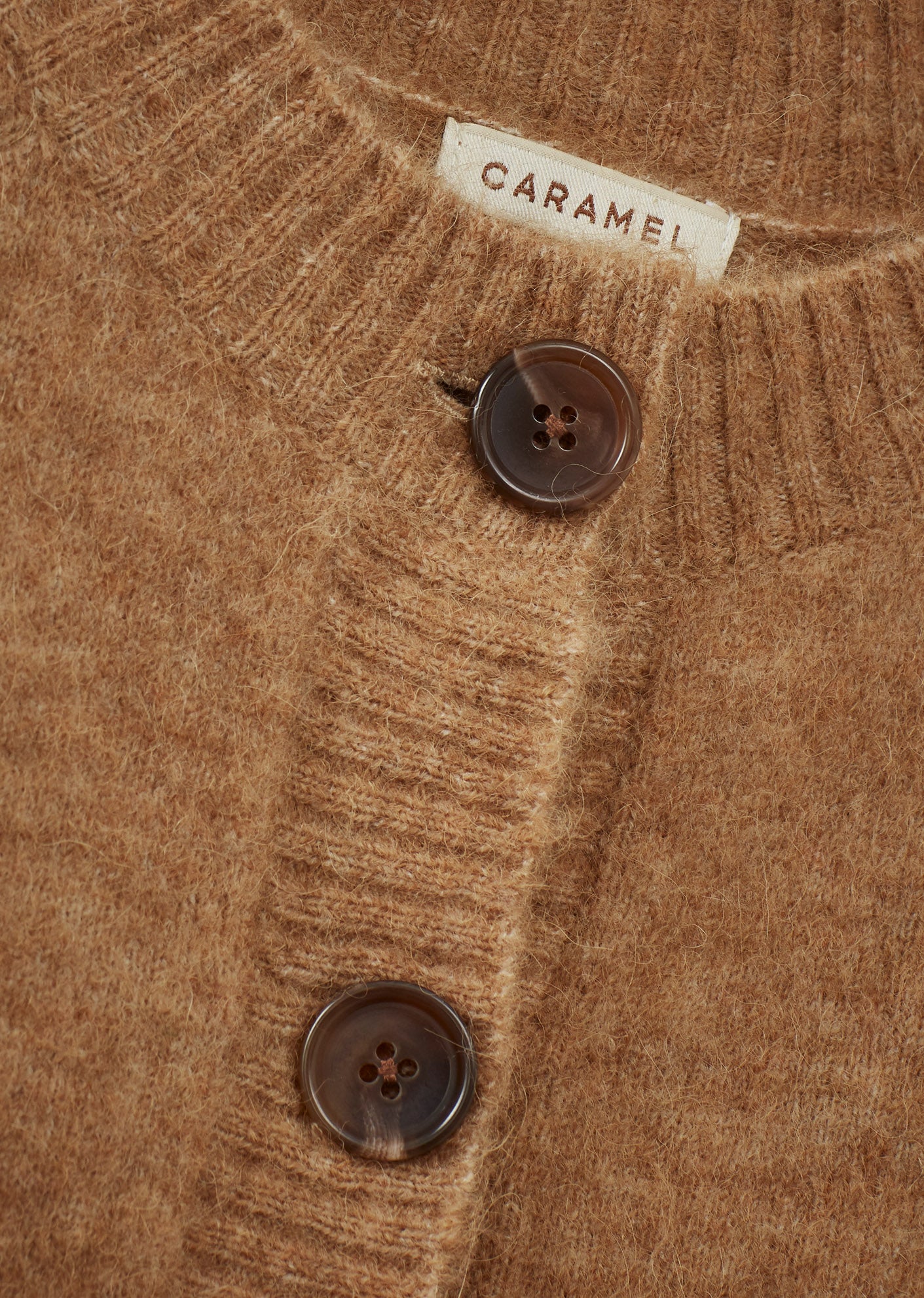 TETON CHILDREN'S MERINO WOOL CARDIGAN - CAMEL