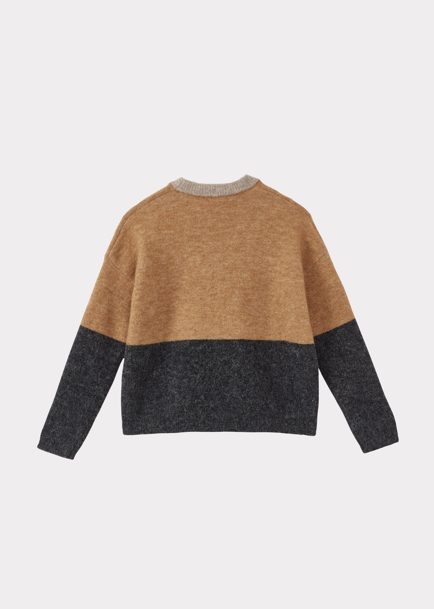 DENA CHILDREN'S MERINO WOOL JUMPER - CHARCOAL / TAN / MINK