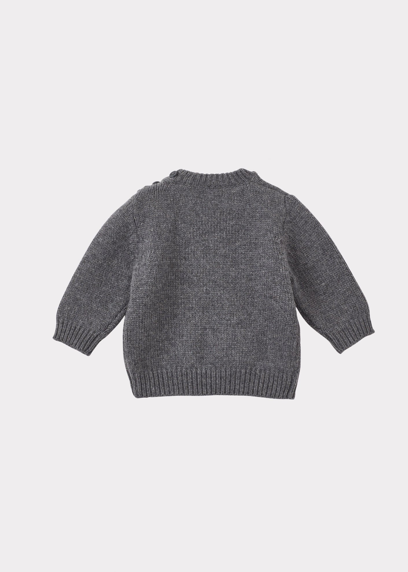 CHESTER BABY WOOL MIX JUMPER - DARK GREY