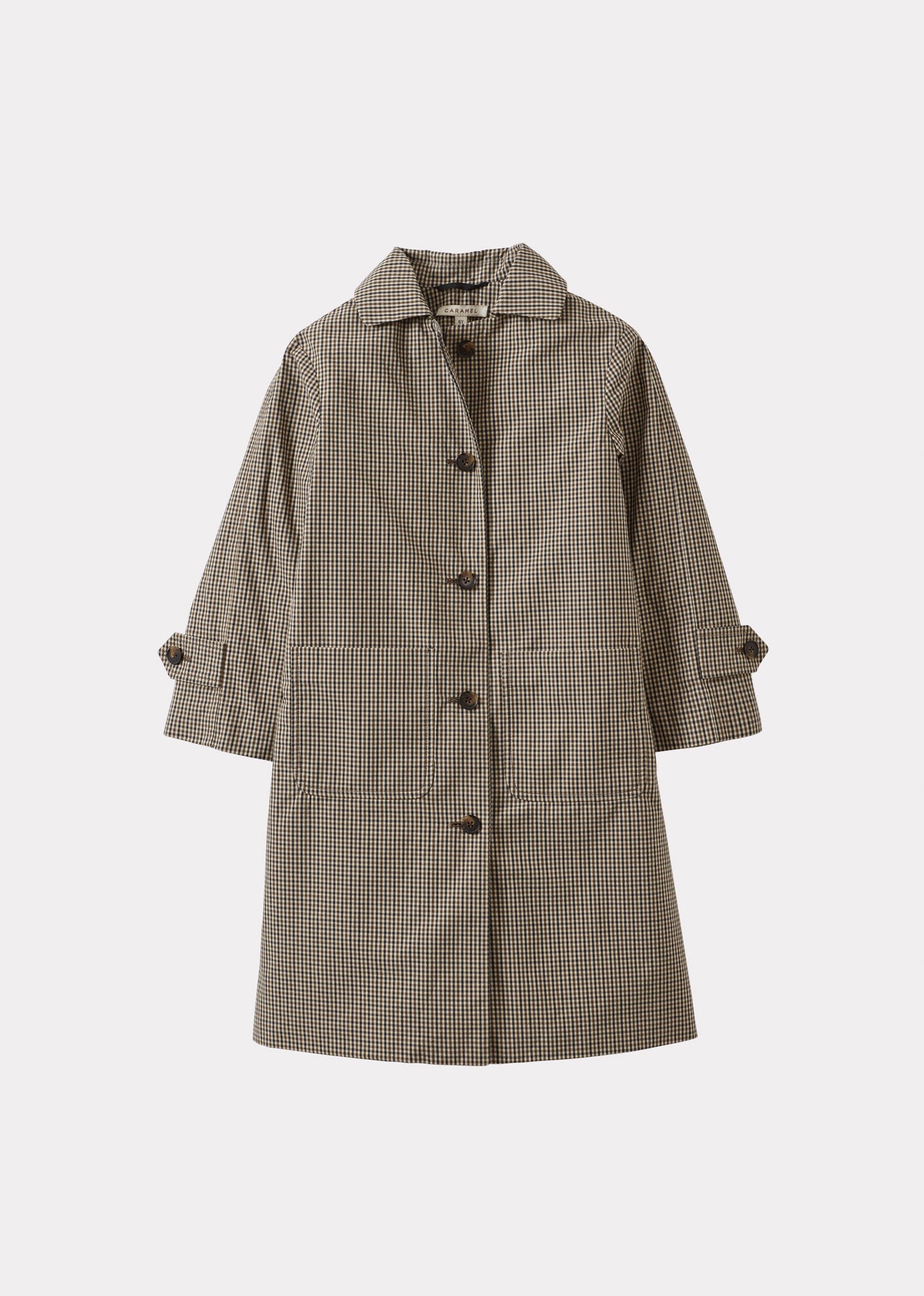 FELIX TEEN COTTON COAT - BEIGE MICRO-CHECK