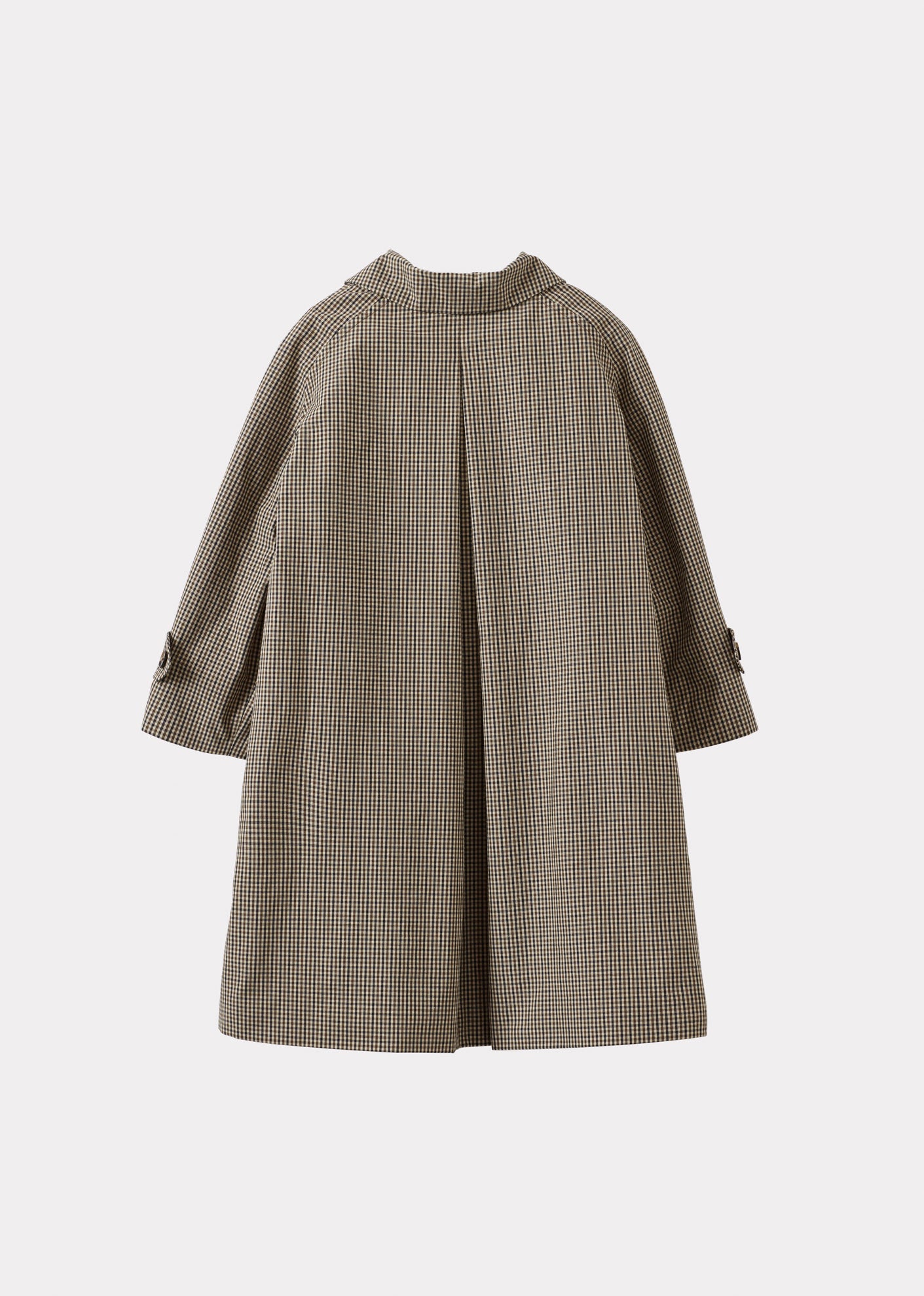 FELIX CHILDREN'S COTTON COAT - BEIGE MICRO-CHECK