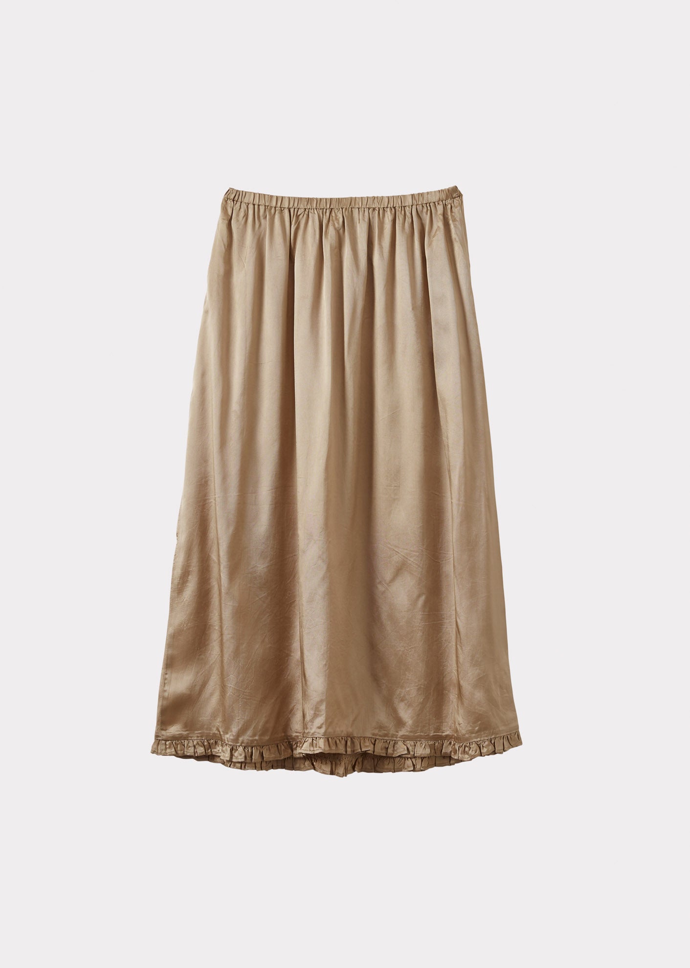 WOMEN'S  FRILL SKIRT - BEIGE