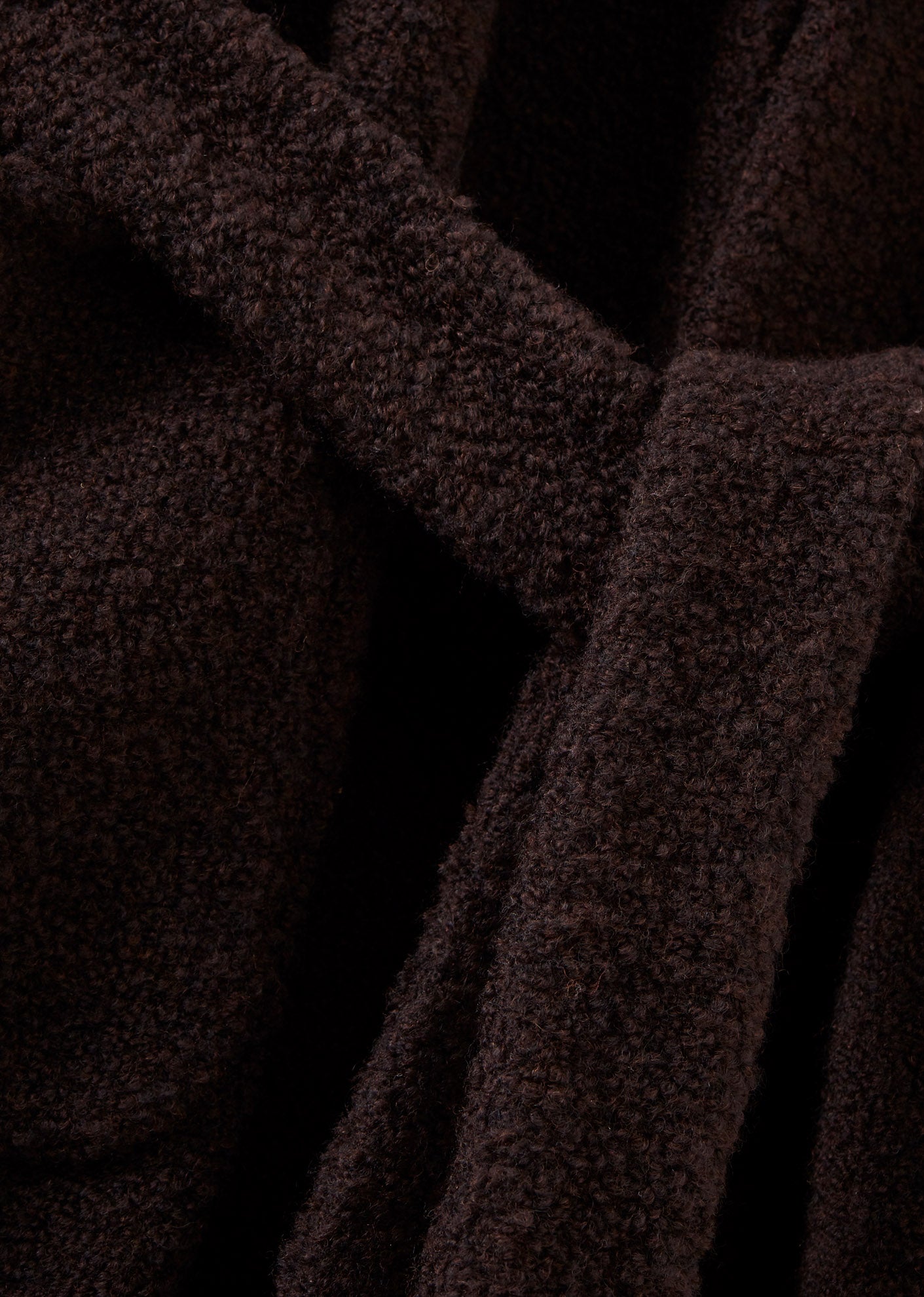 WOMEN'S WOOL BLANKET COAT - CHOCOLATE