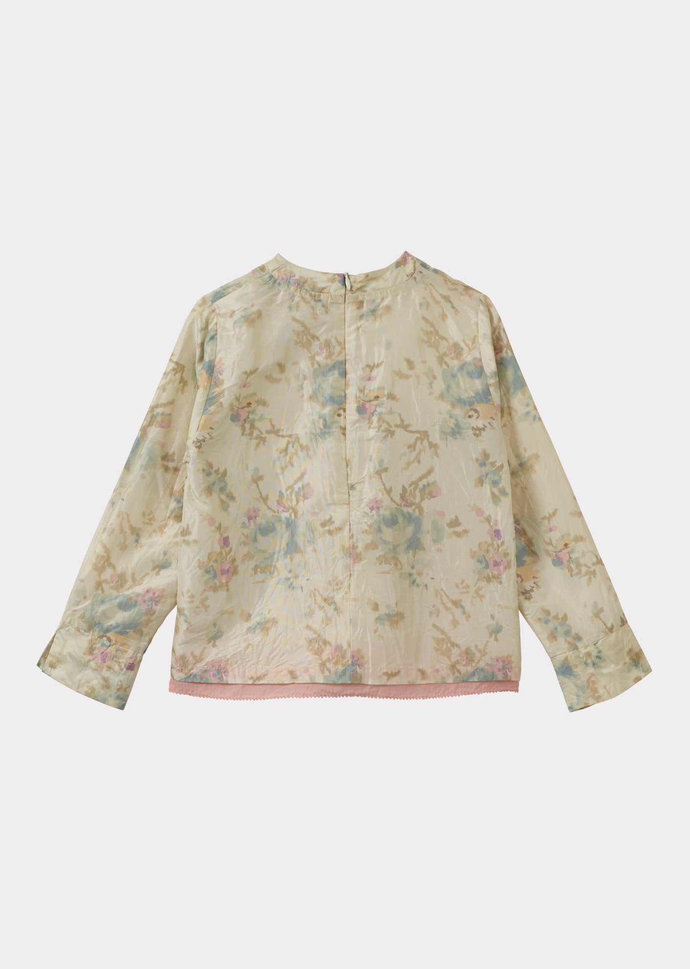 ASTLEY SILK TAFETTA TOP - BLUE ROSE