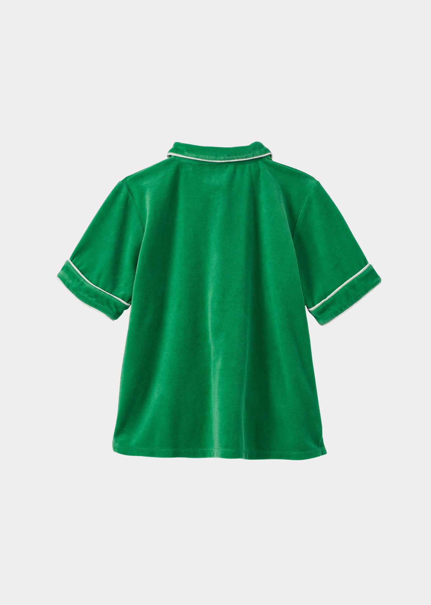 ALBIE CHILDREN'S COTTON TOWELING TOP - GREEN