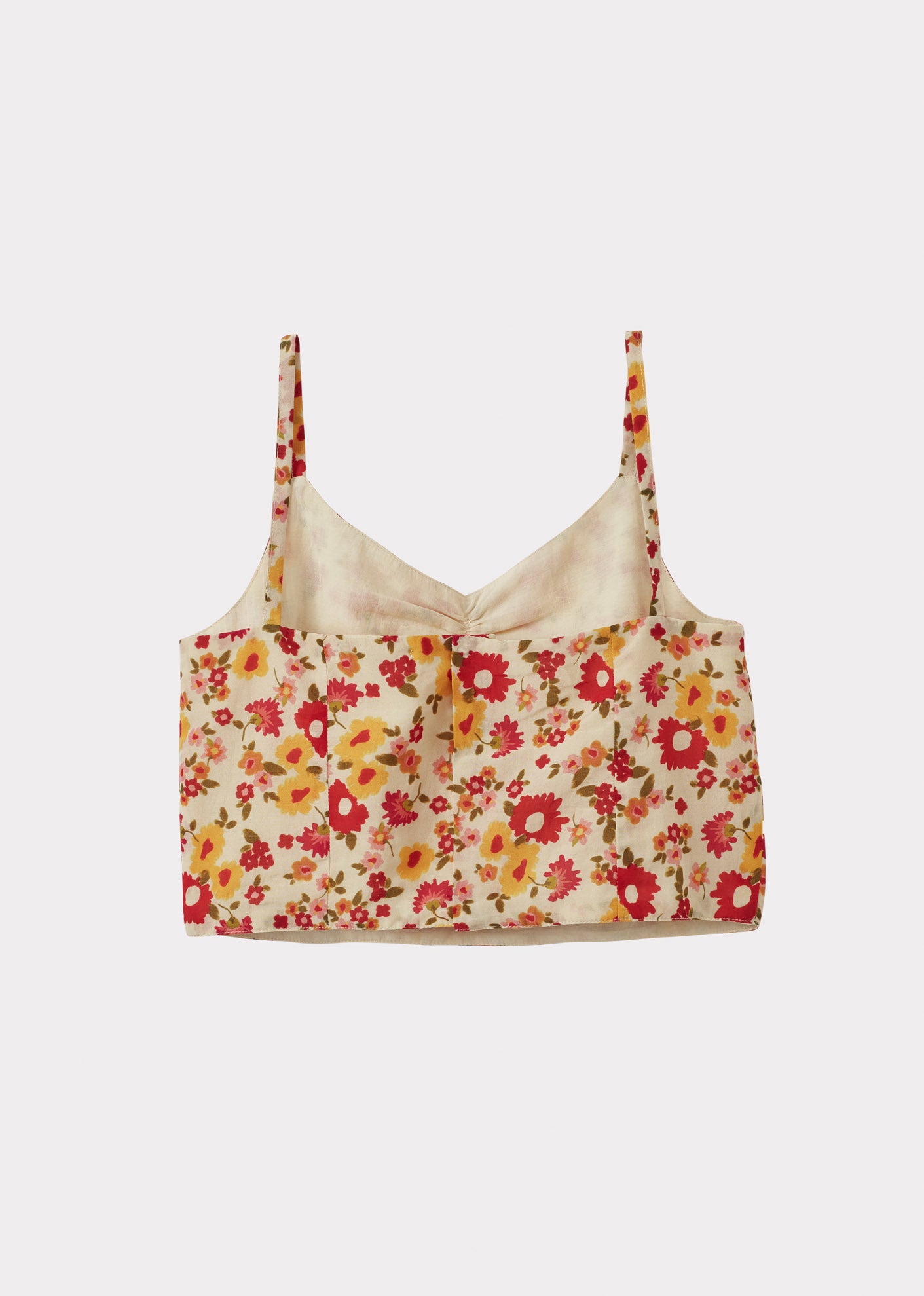 RIA GIRL'S COTTON CROP TOP - VINTAGE FLORAL