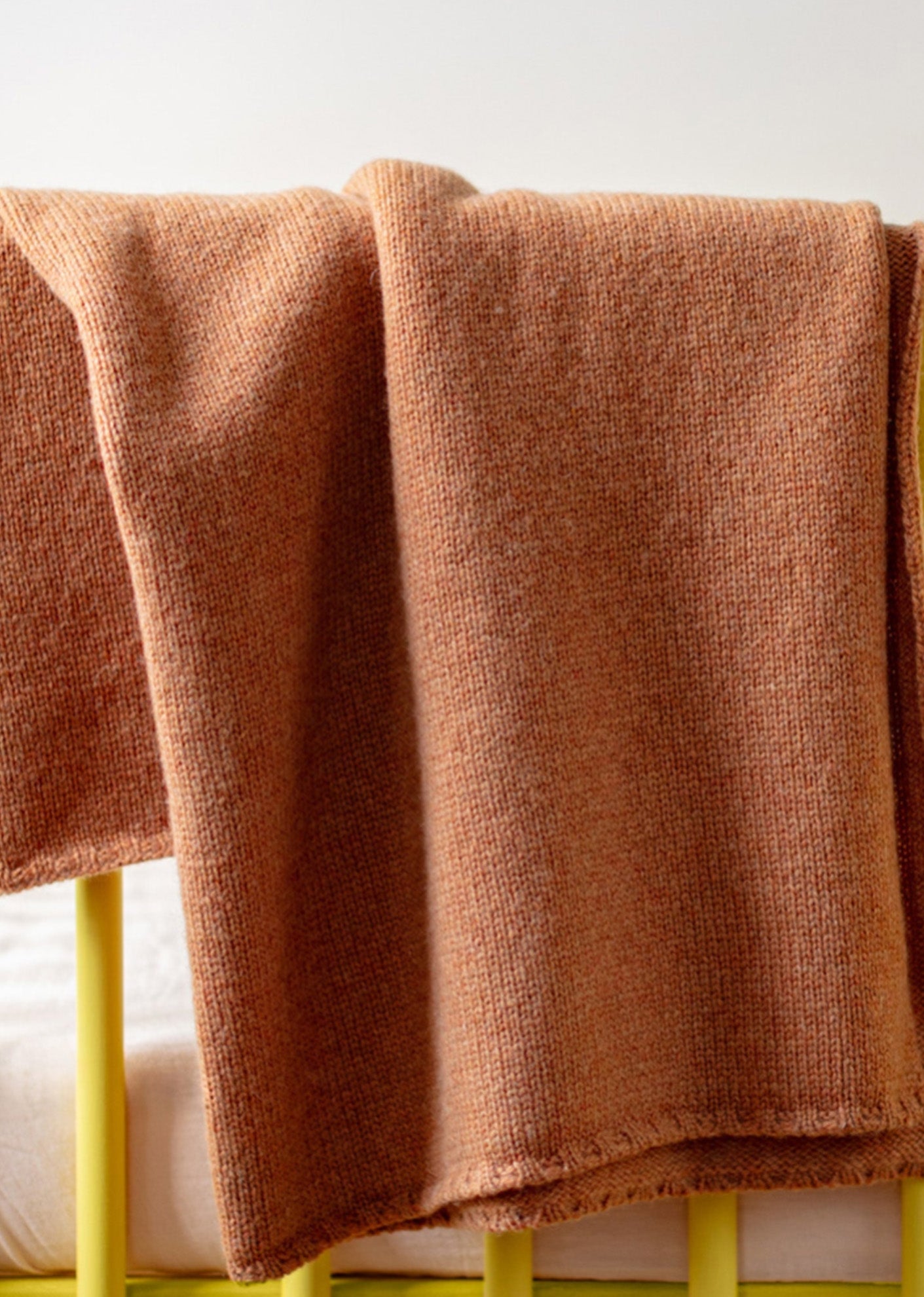 BABY KNITTED BLANKET 85 x 68 CM - TOFFEE