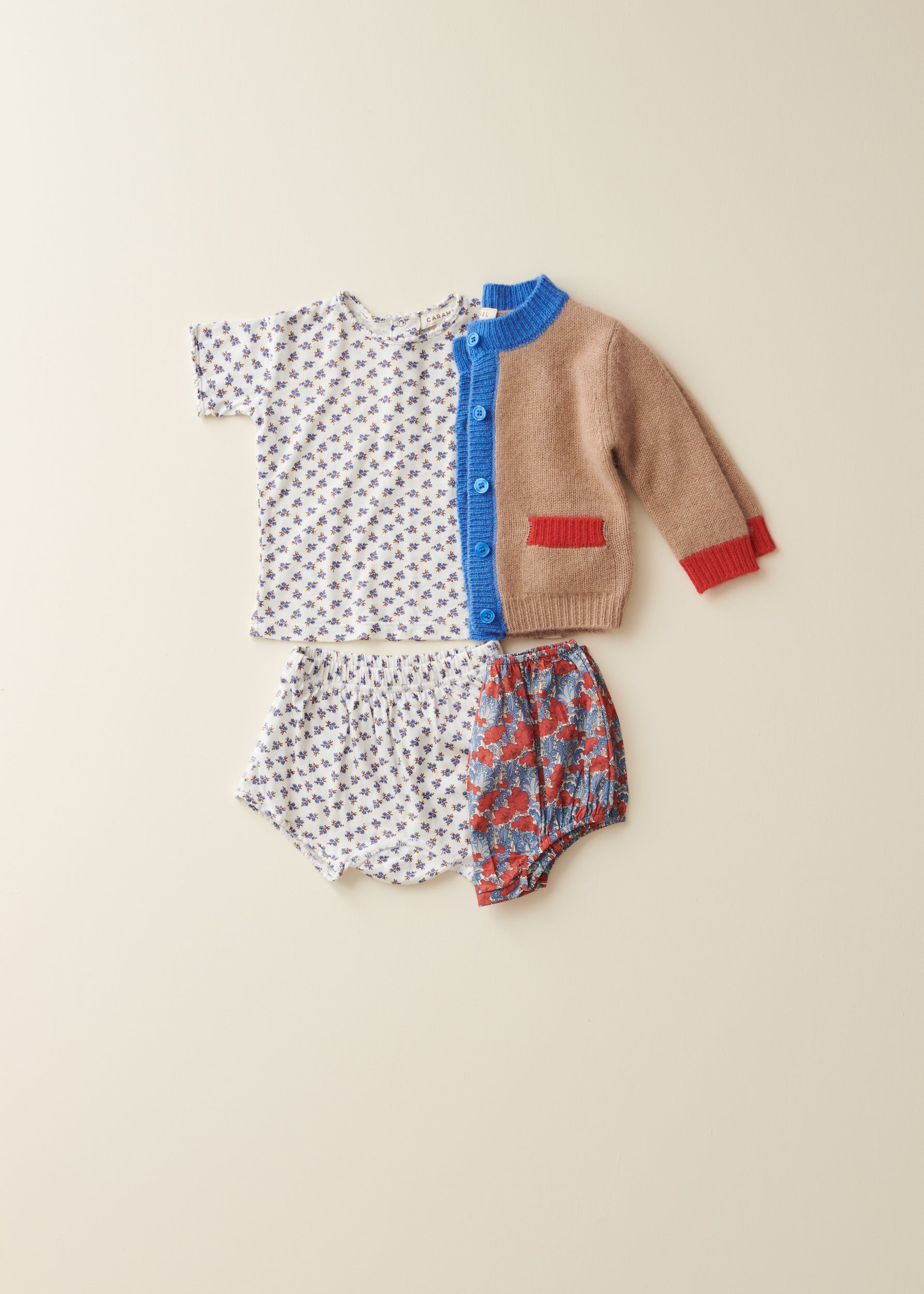 LOTUS BABY BLOOMERS - BLUE/RED