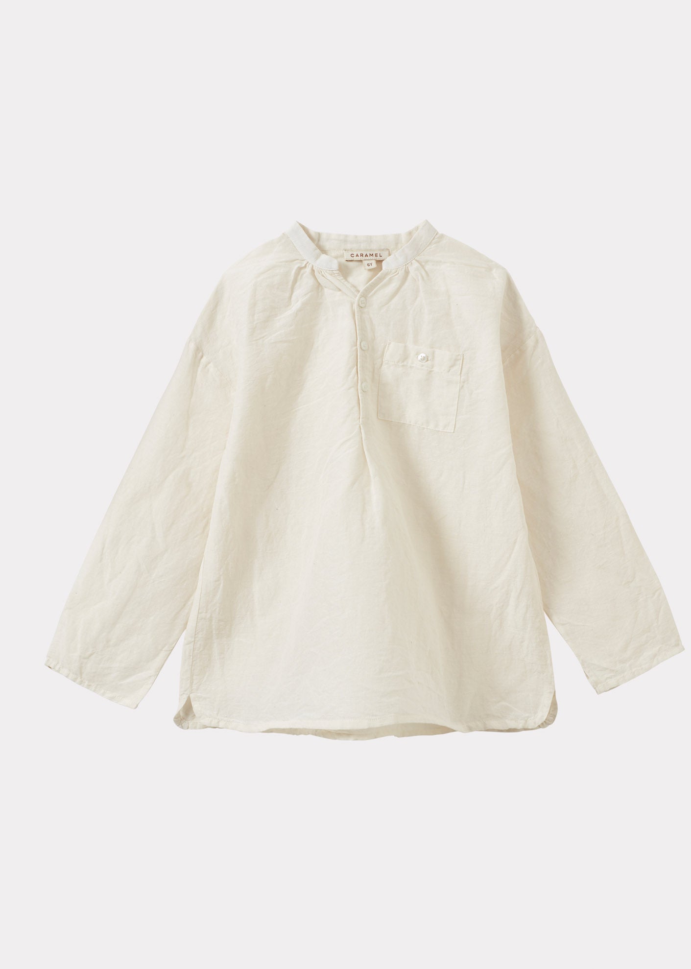 ADONIS CHILDREN'S COTTON SHIRT - OFF-WHITE