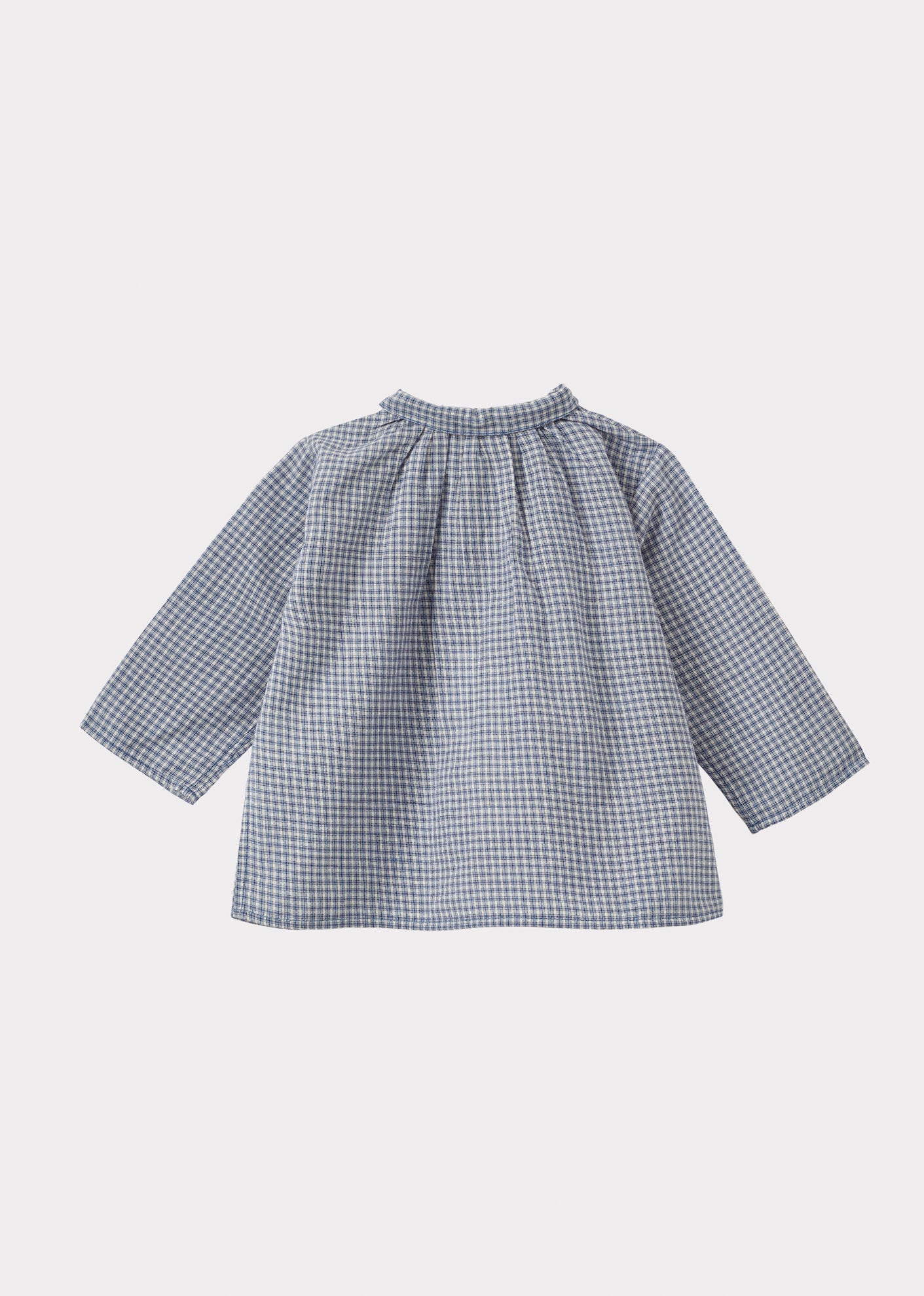 ALOE BABY COTTON SHIRT - BLUE MICRO-CHECK