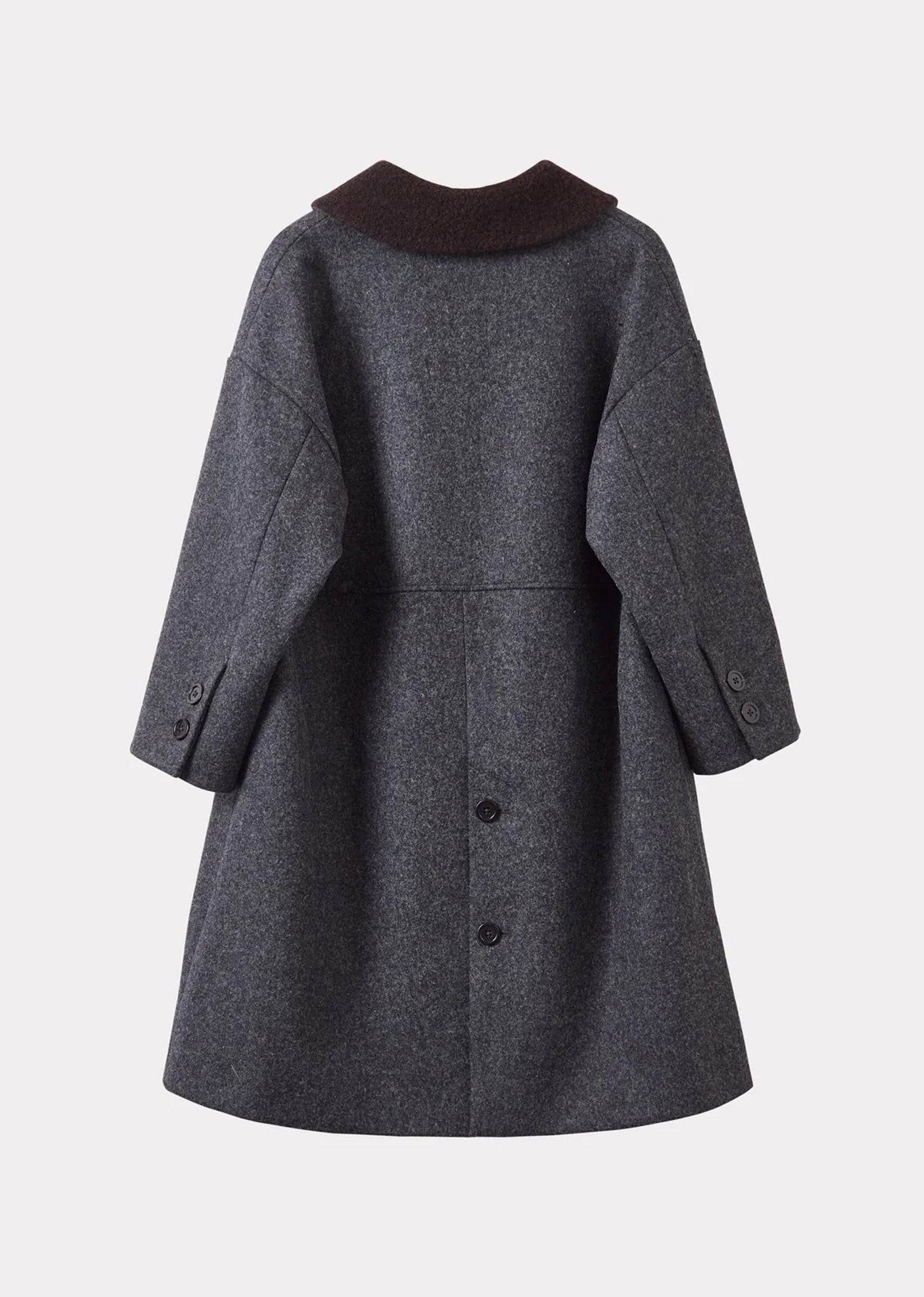 WOMEN'S NEW WOOL OVERSIZED COAT - GREY MELANGE