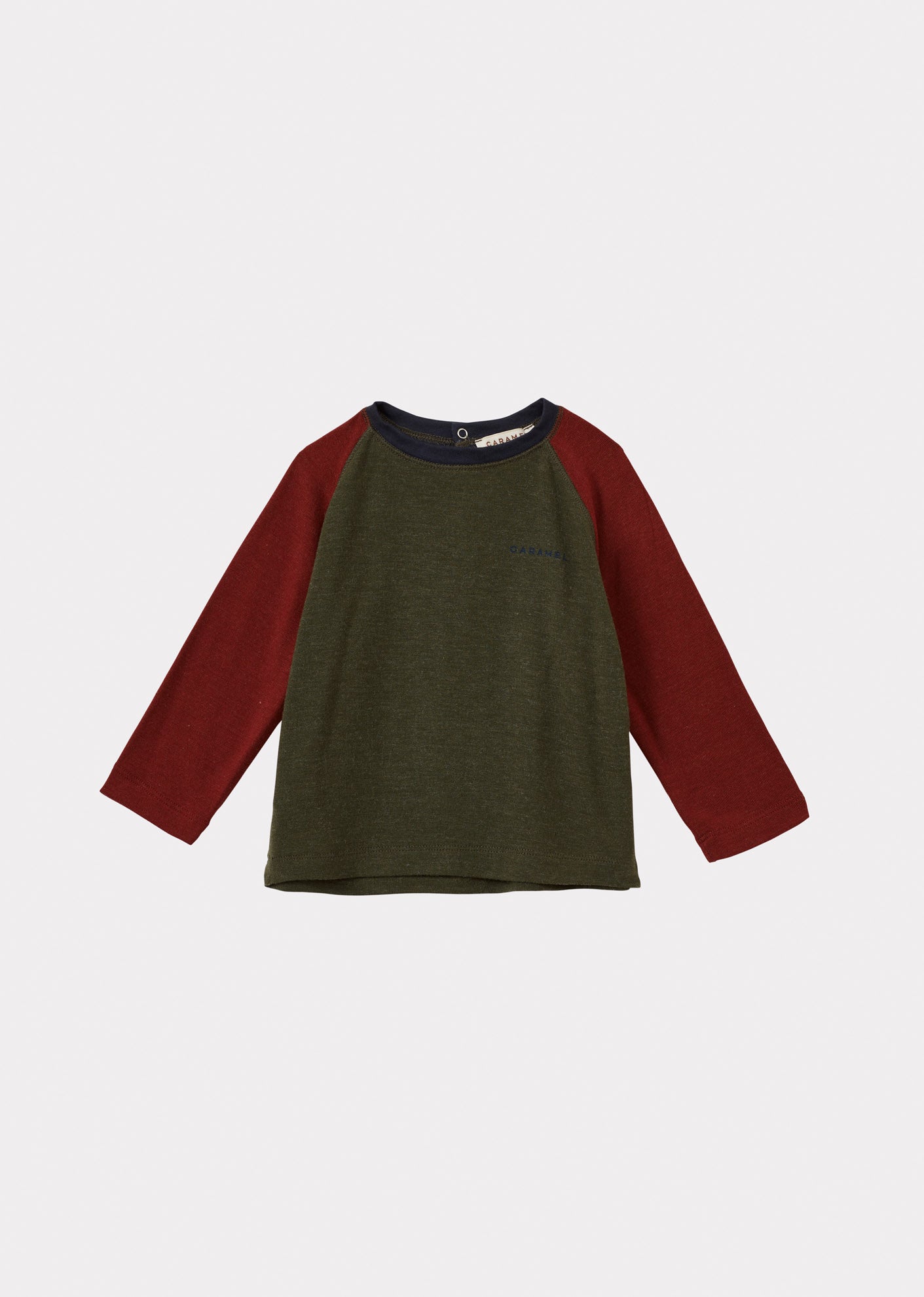 AXEL BABY T-SHIRT - KHAKI / RED / NAVY