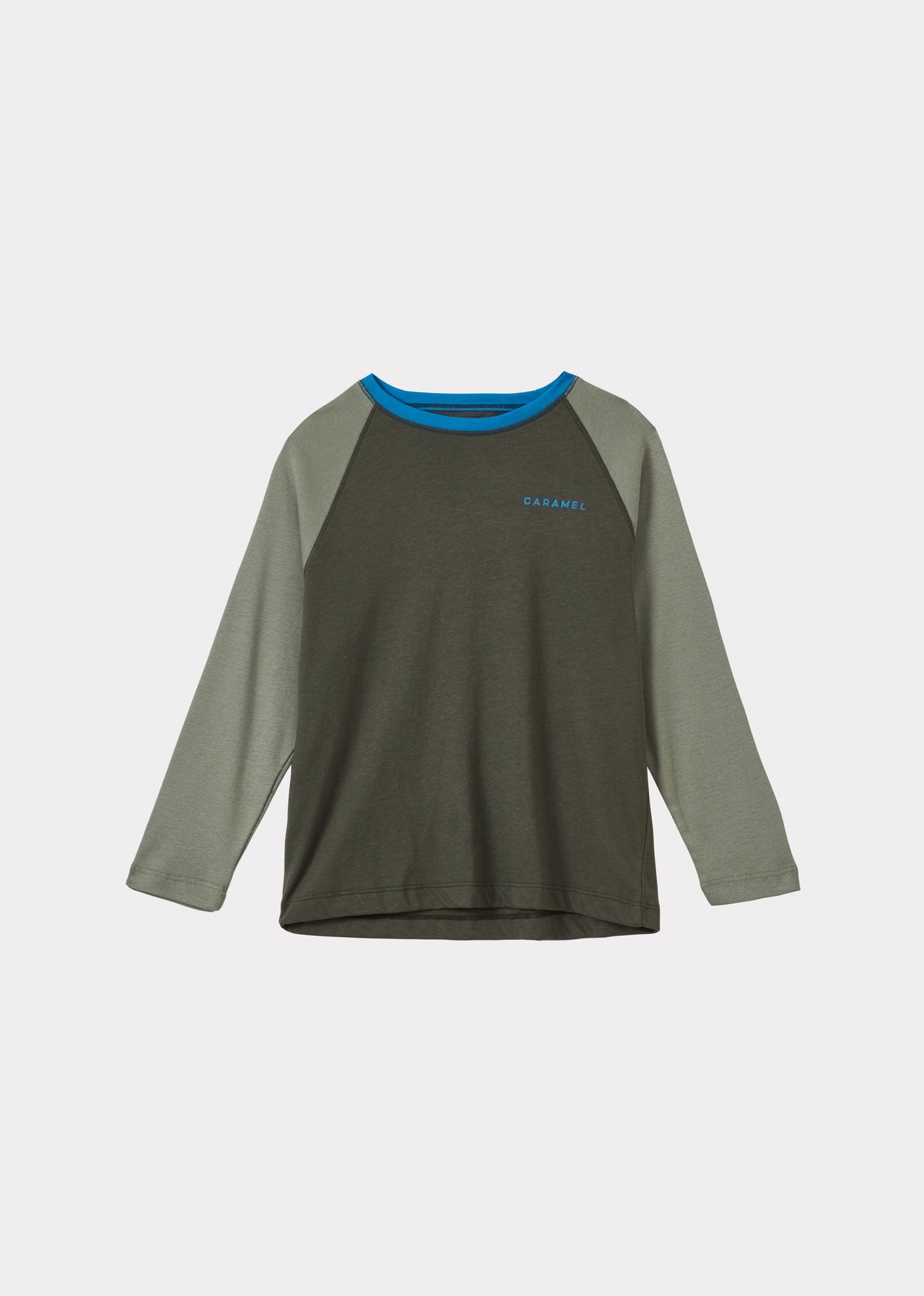 AXEL CHILDREN'S T-SHIRT - KHAKI / SOFT GREEN / BLUE