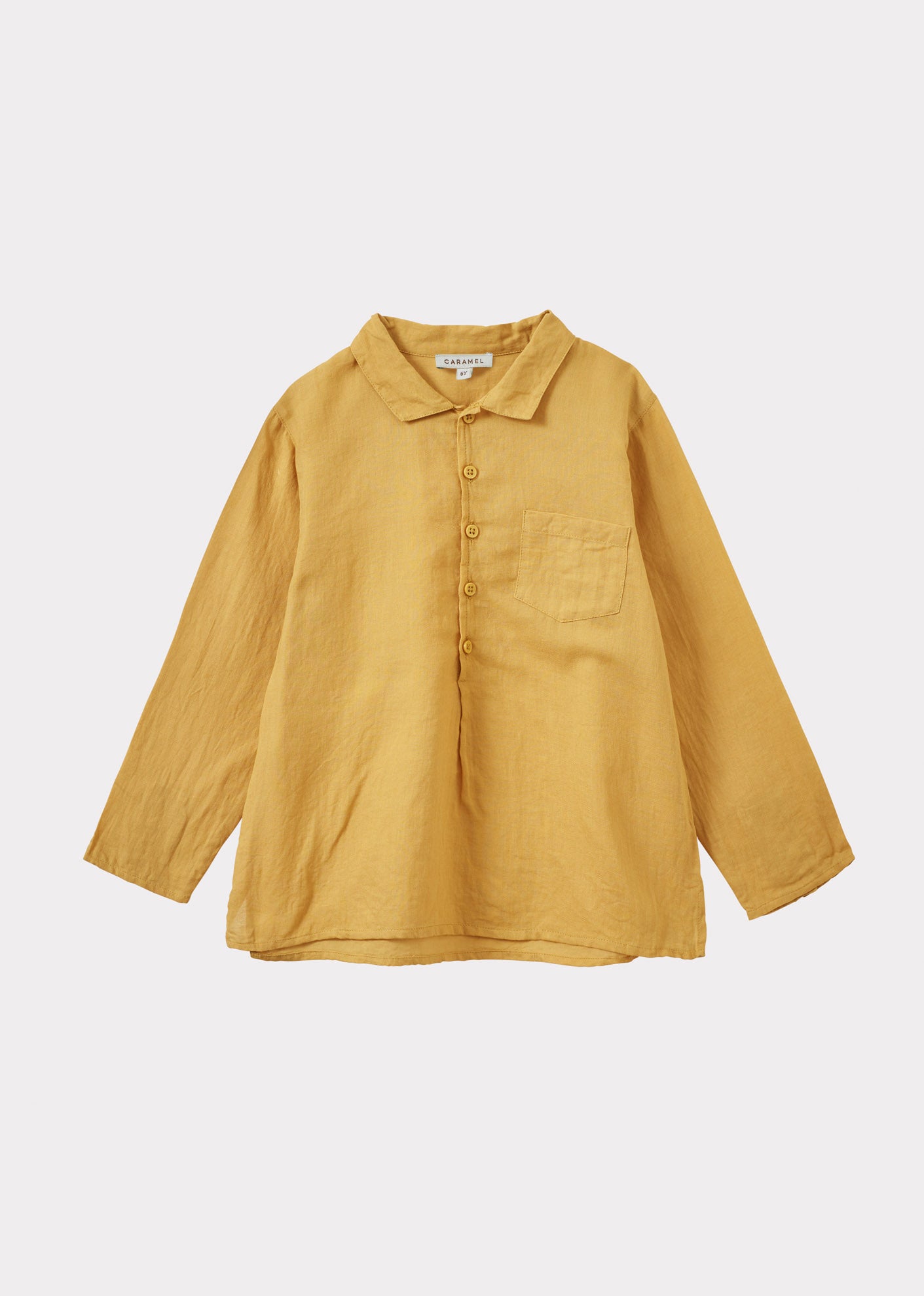 BULLSHARK CHILDREN'S COTTON SHIRT - OCHRE