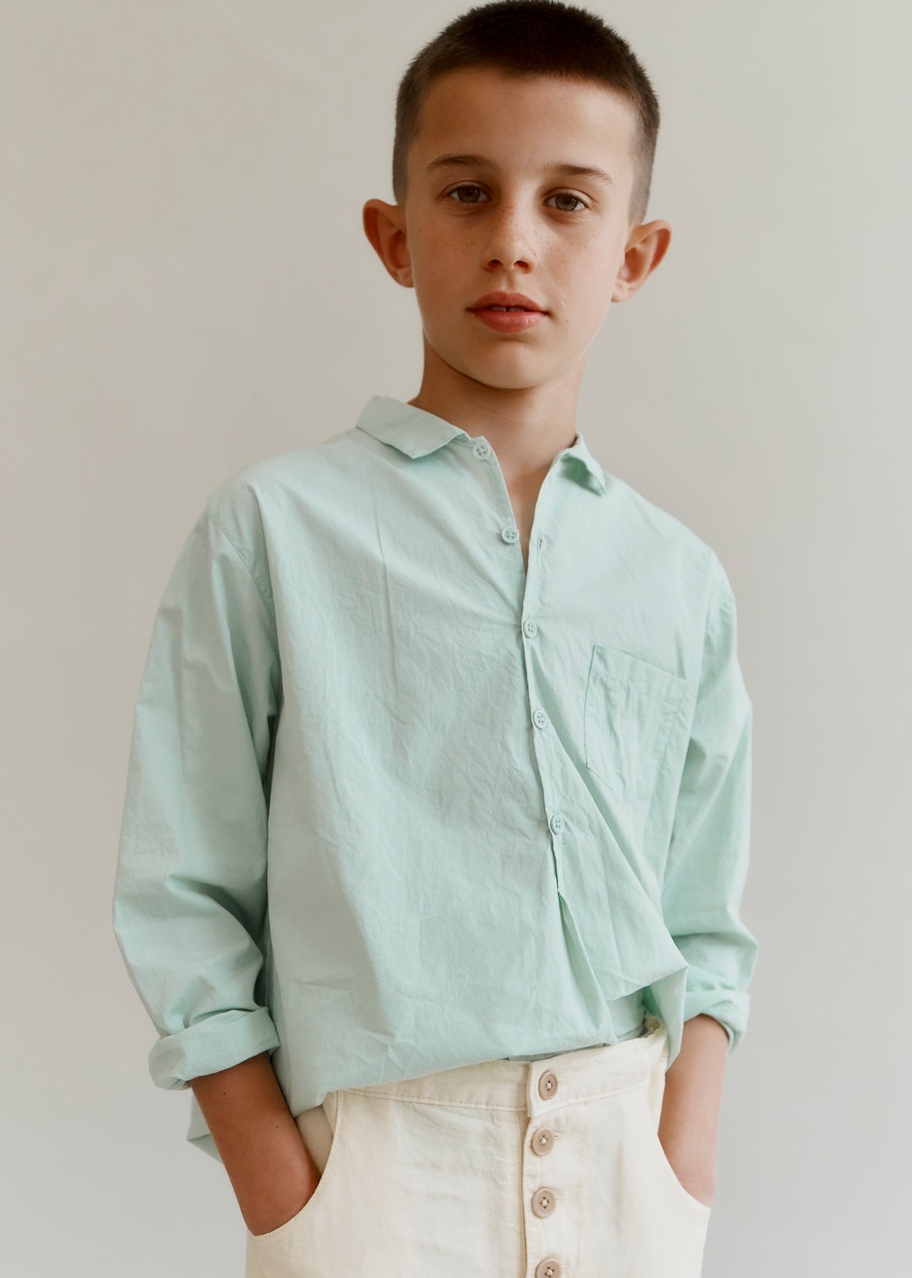 BULLSHARK CHILDREN'S COTTON SHIRT - MINT