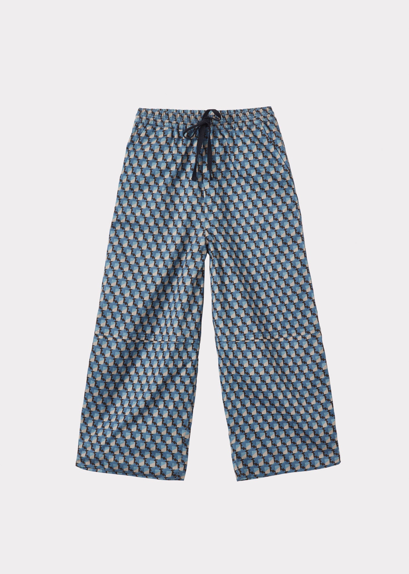 CAPER CHILDREN'S COTTON TROUSERS - GEO PRINT