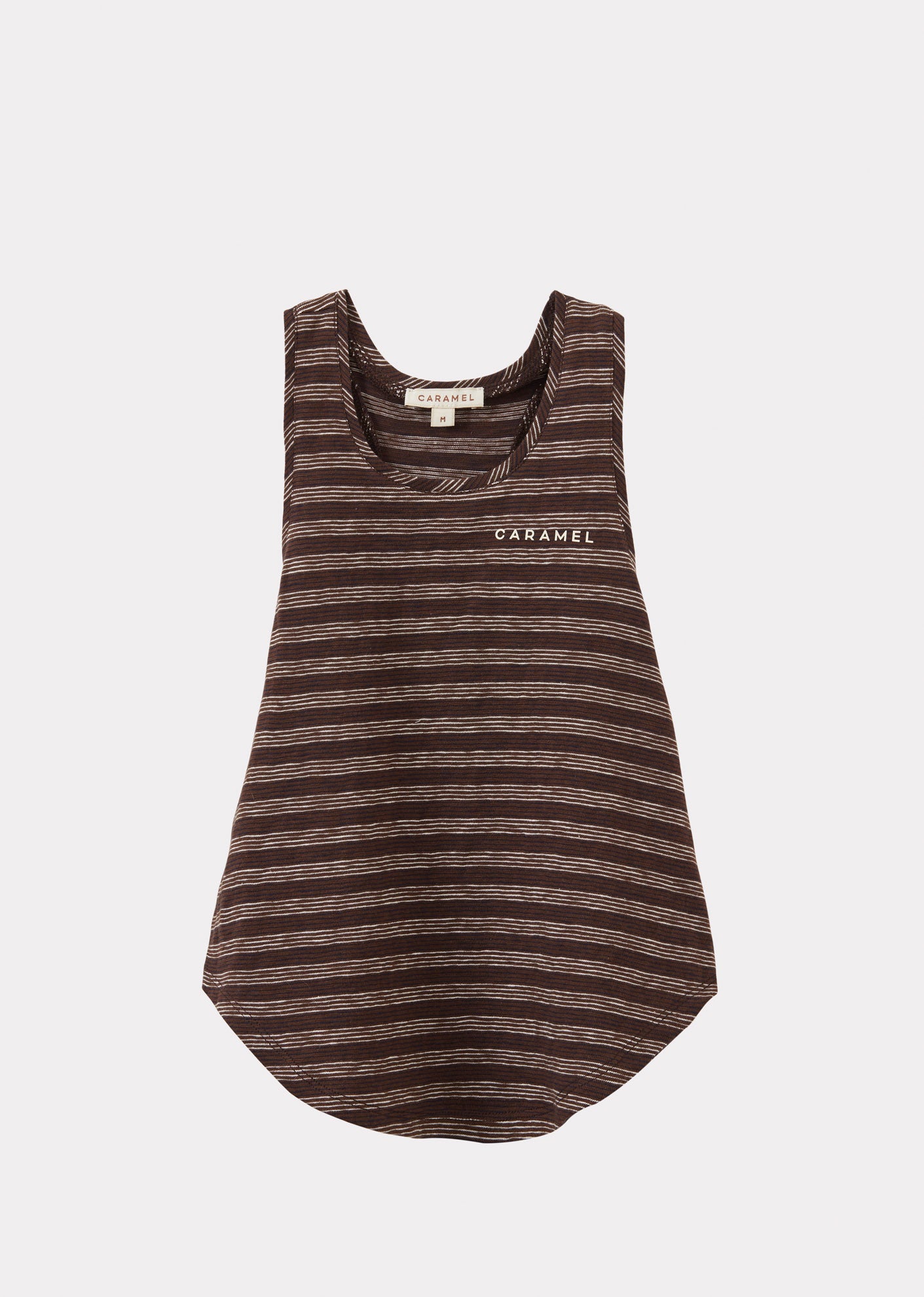 CASSIA CHILDREN'S TOP - BROWN / NAVY / ECRU STRIPE