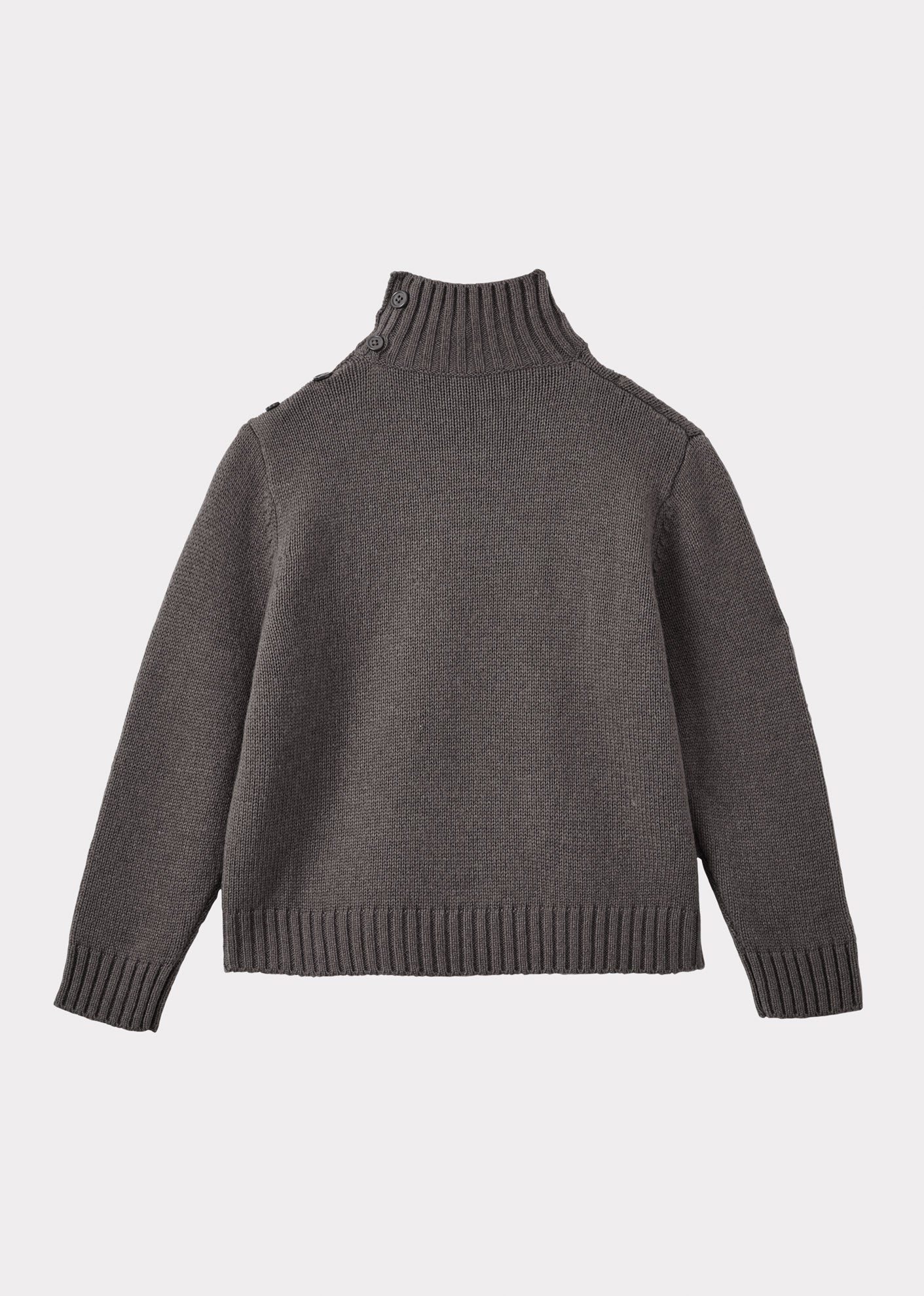 CERO CHILDREN'S WOOL MIX TURTLENECK - DARK GREY