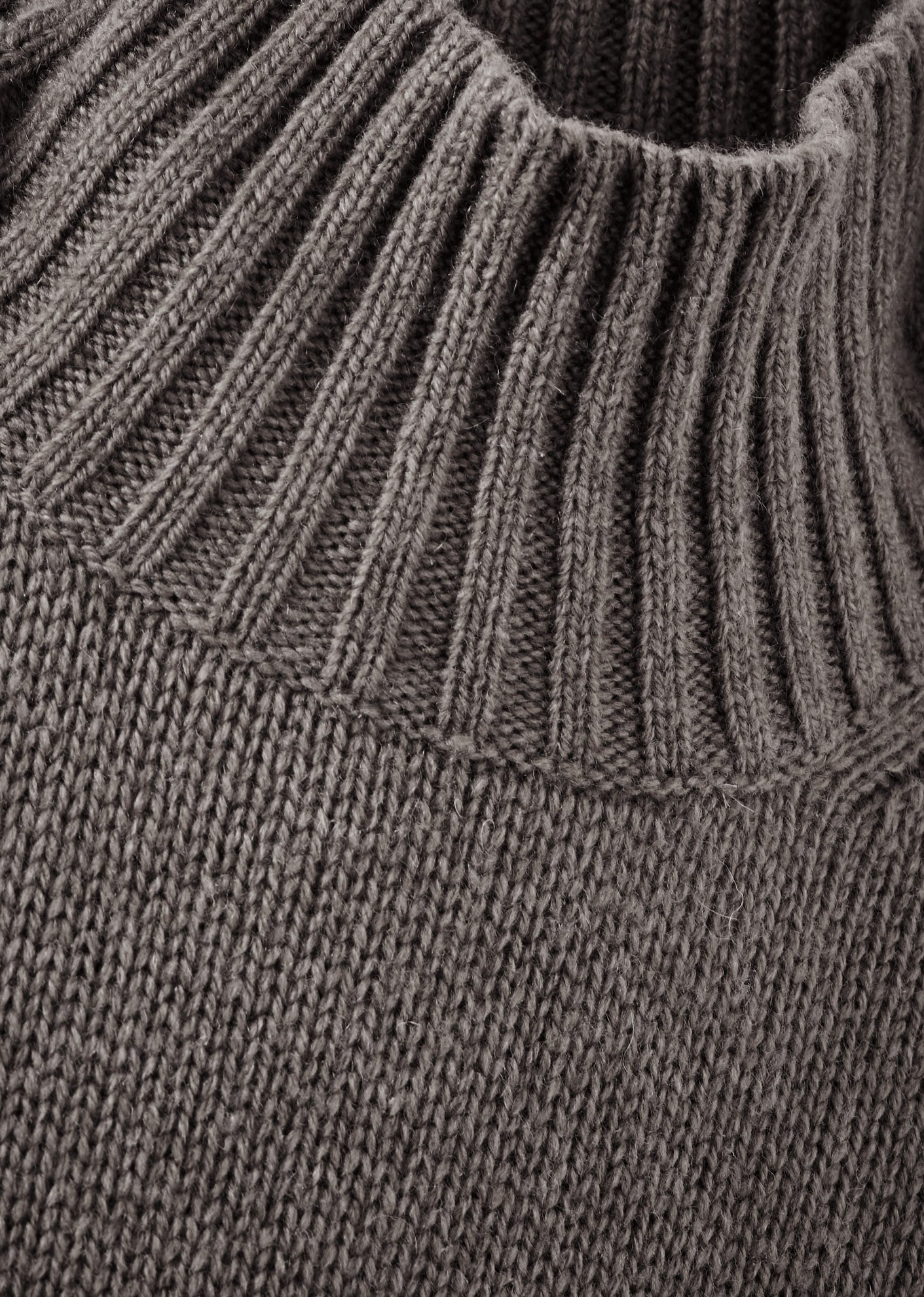 CERO TEEN WOOL MIX TURTLENECK - DARK GREY