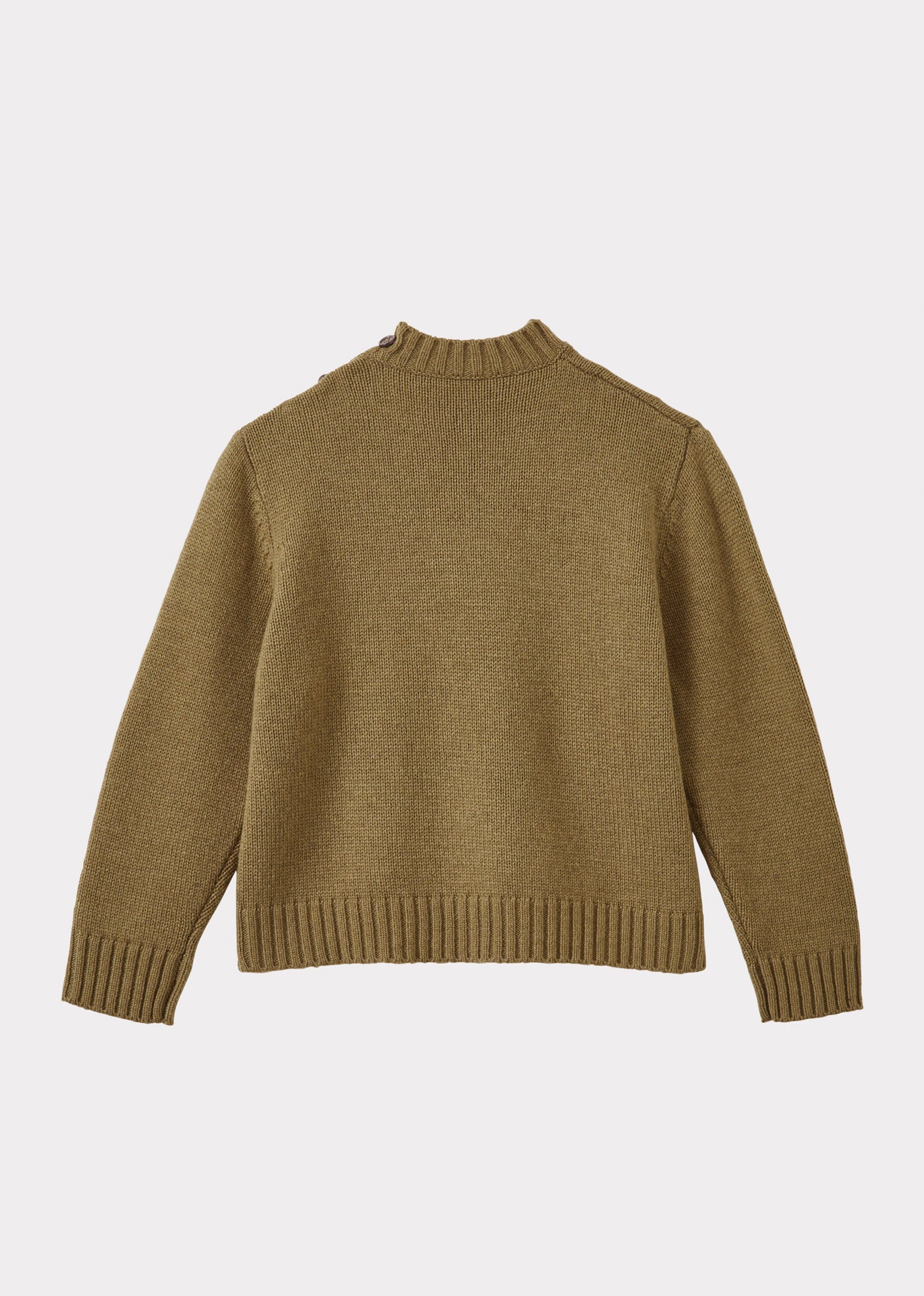 CHESTER CHILDREN'S WOOL MIX JUMPER - OLIVE