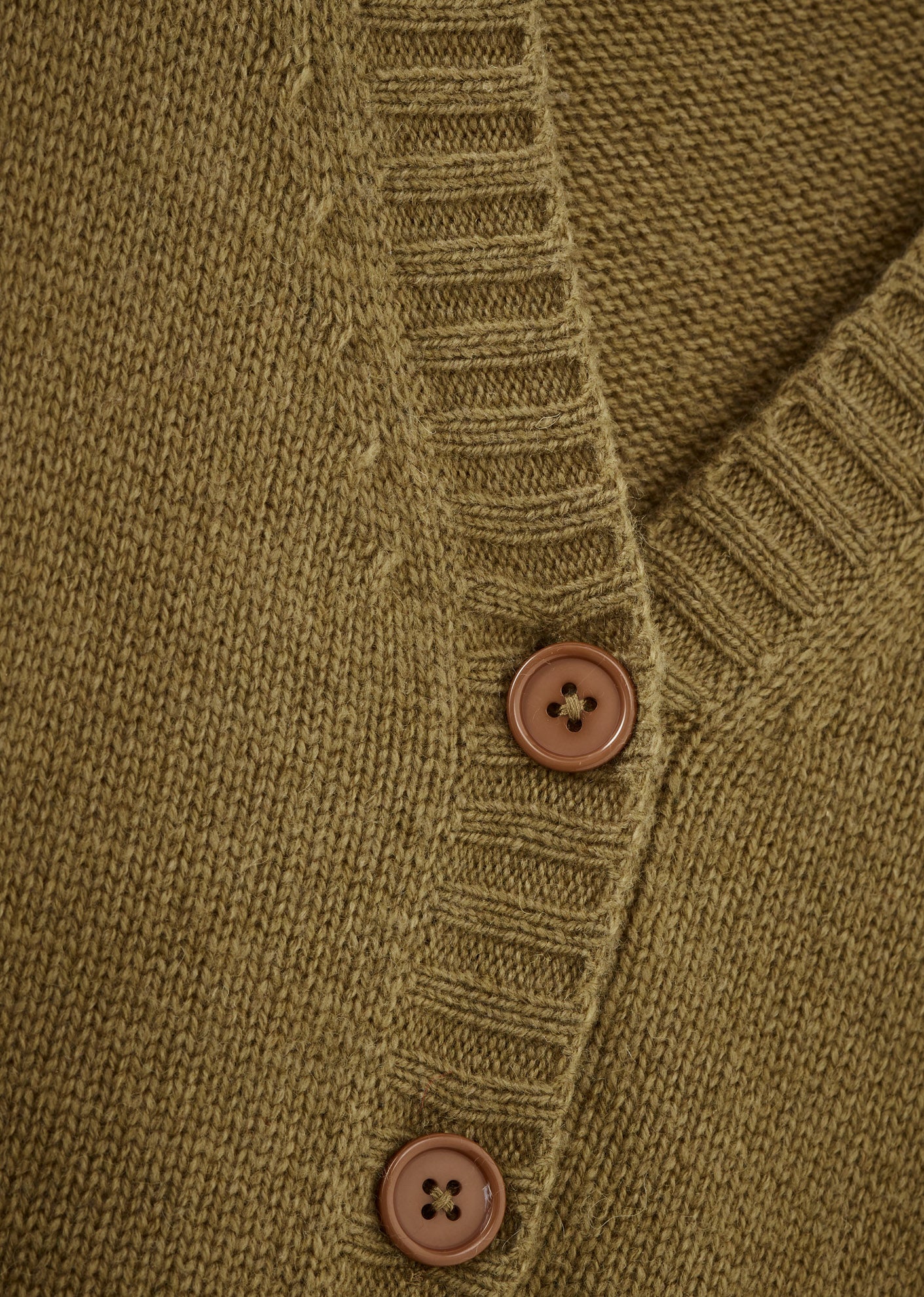 COPPER CHILDREN'S WOOL MIX CARDIGAN - OLIVE