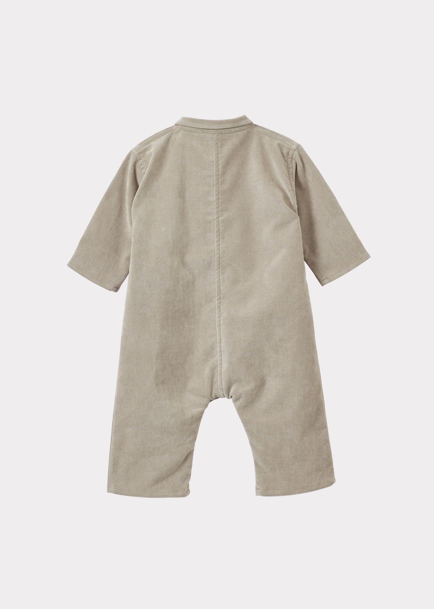 COSMOS BABY COTTON MIX ROMPER - STONE GREY