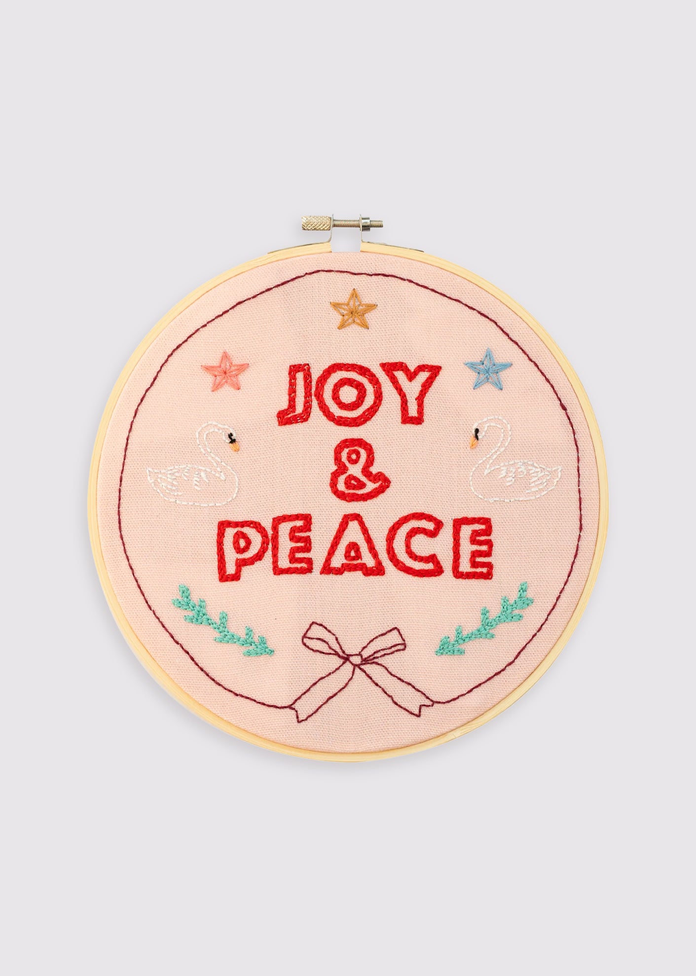 COTTON CLARA EMBROIDERY CRAFT KIT - JOY & PEACE