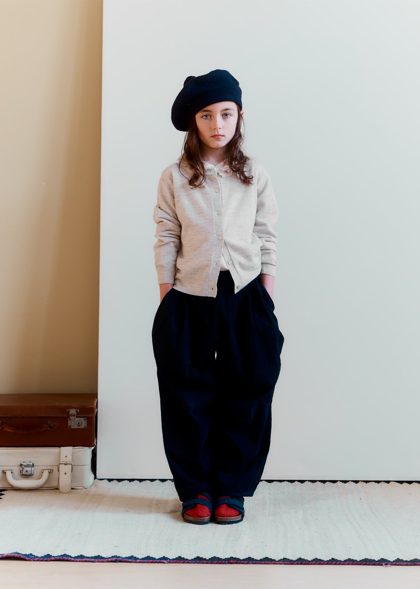 BOBBY CHILDREN'S COTTON TROUSERS - BLACK