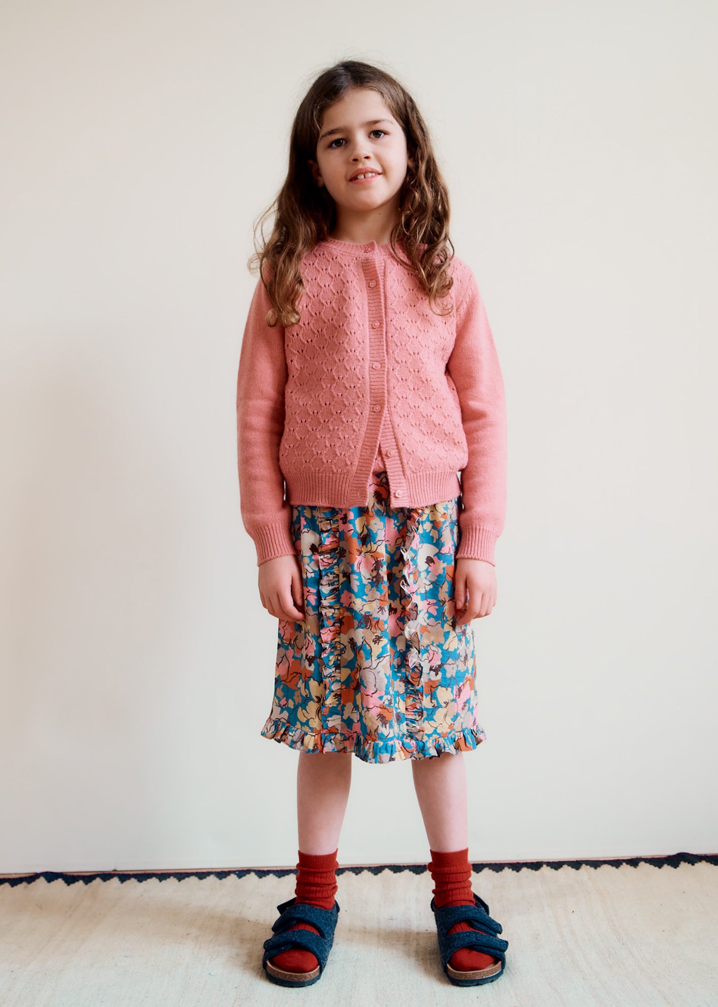 STORK CHILDREN'S SKIRT - FLORAL PRINT