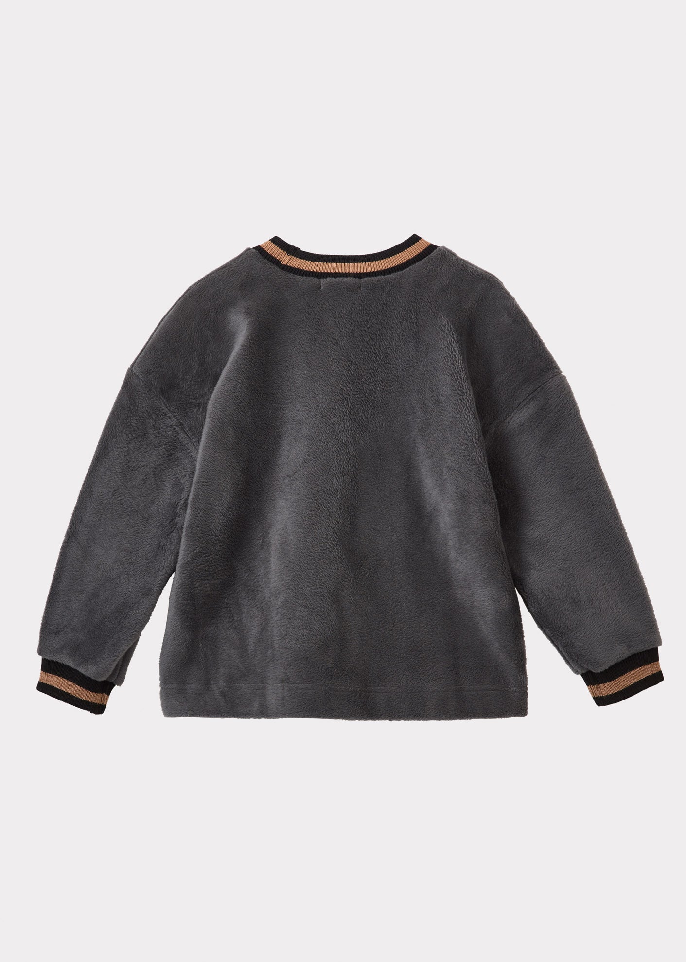 DARTMOOR TEEN COTTON MIX SWEATER - STEEL GREY