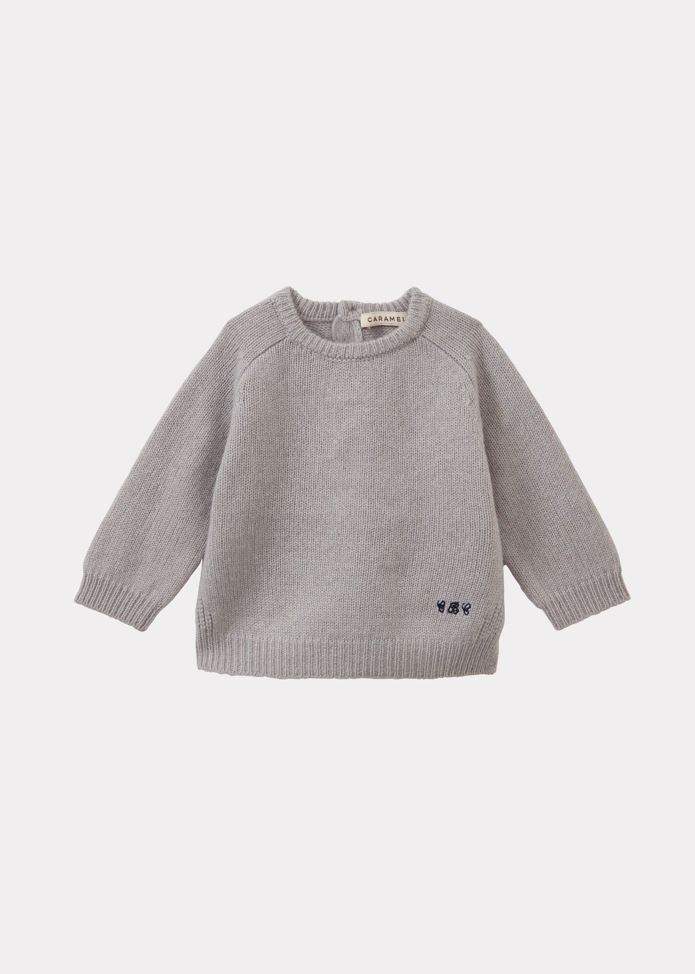 FENNEL BABY CASHMERE JUMPER - PALE GREY