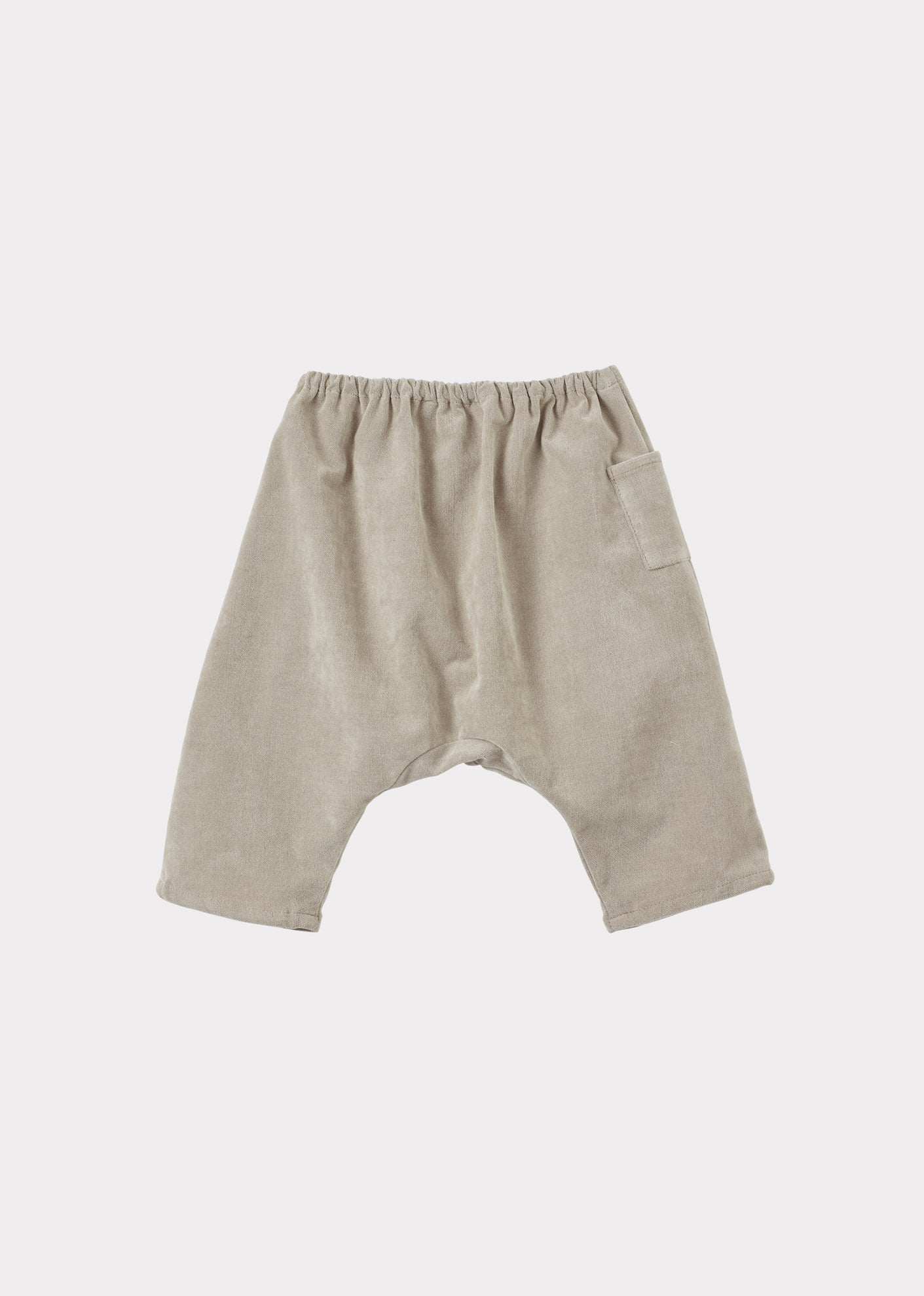 FICUS BABY COTTON MIX TROUSERS - STONE GREY