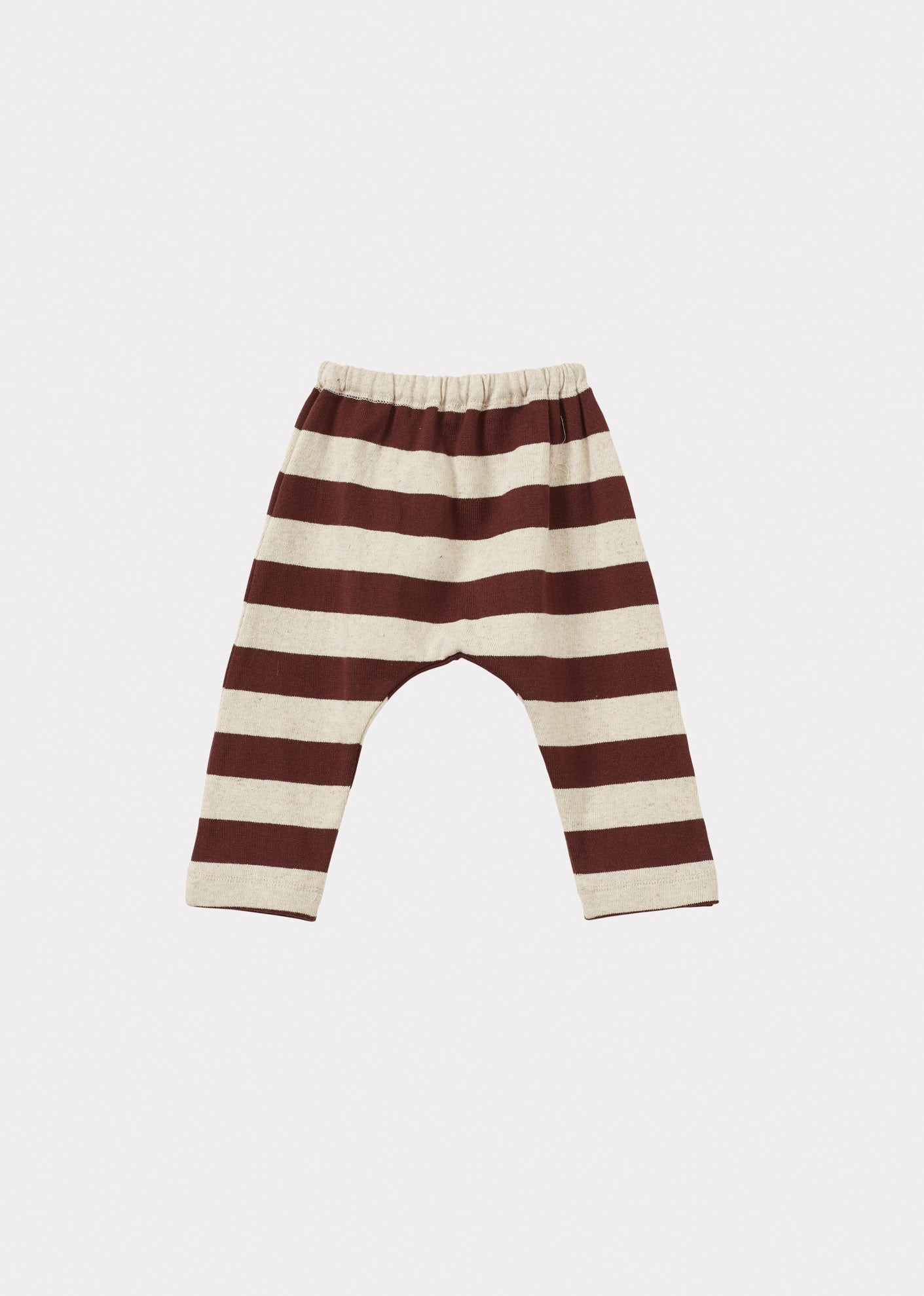 FLYNN BABY COTTON TROUSERS - ECRU TAN STRIPE