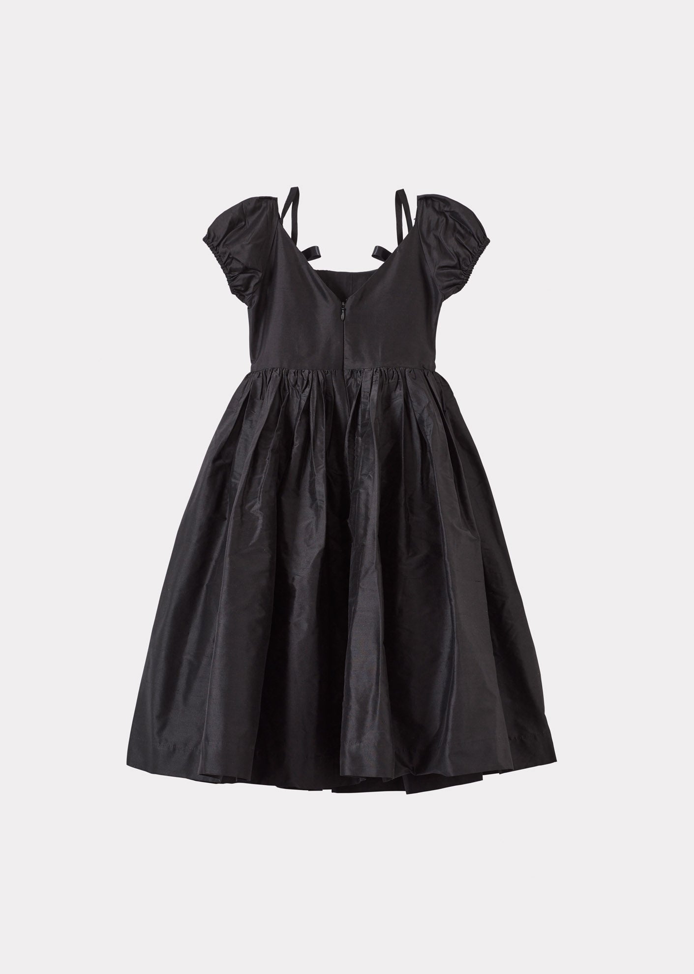 GARDA GIRL'S SILK TAFETTA DRESS - BLACK