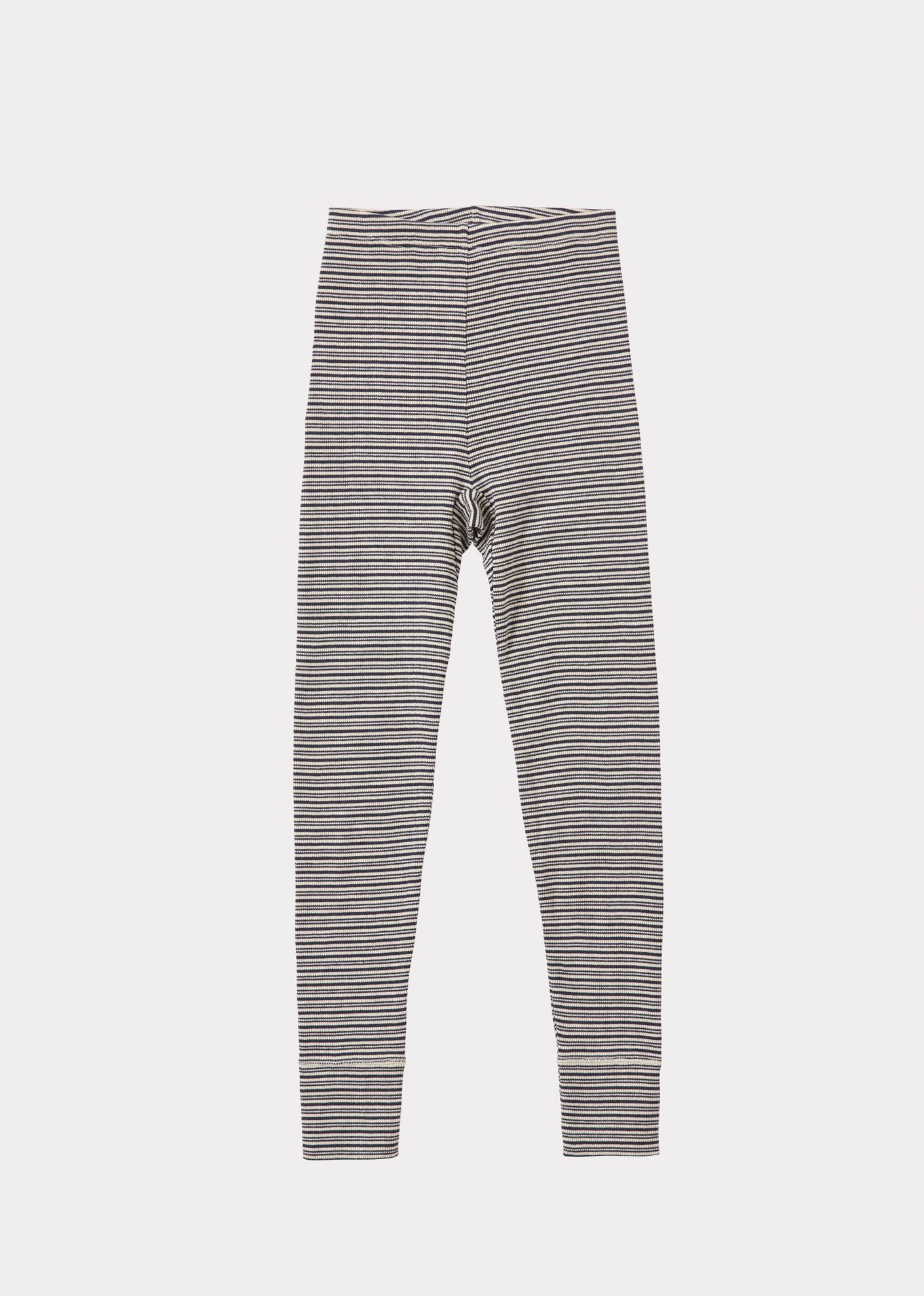 JUDD CHILDREN'S COTTON LEGGINGS - GREY / ECRU STRIPE