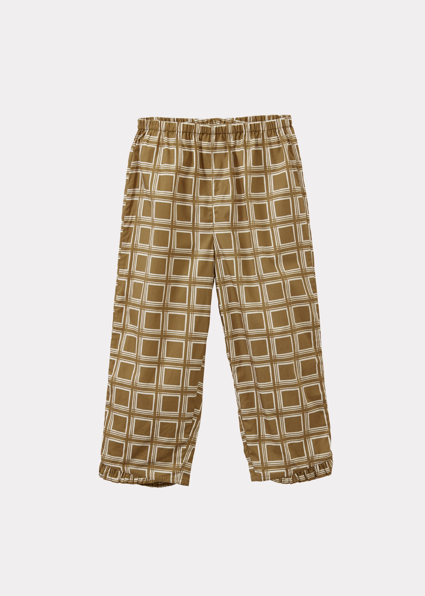 JUDO CHILDREN'S TROUSERS - BROWN GEO PRINT