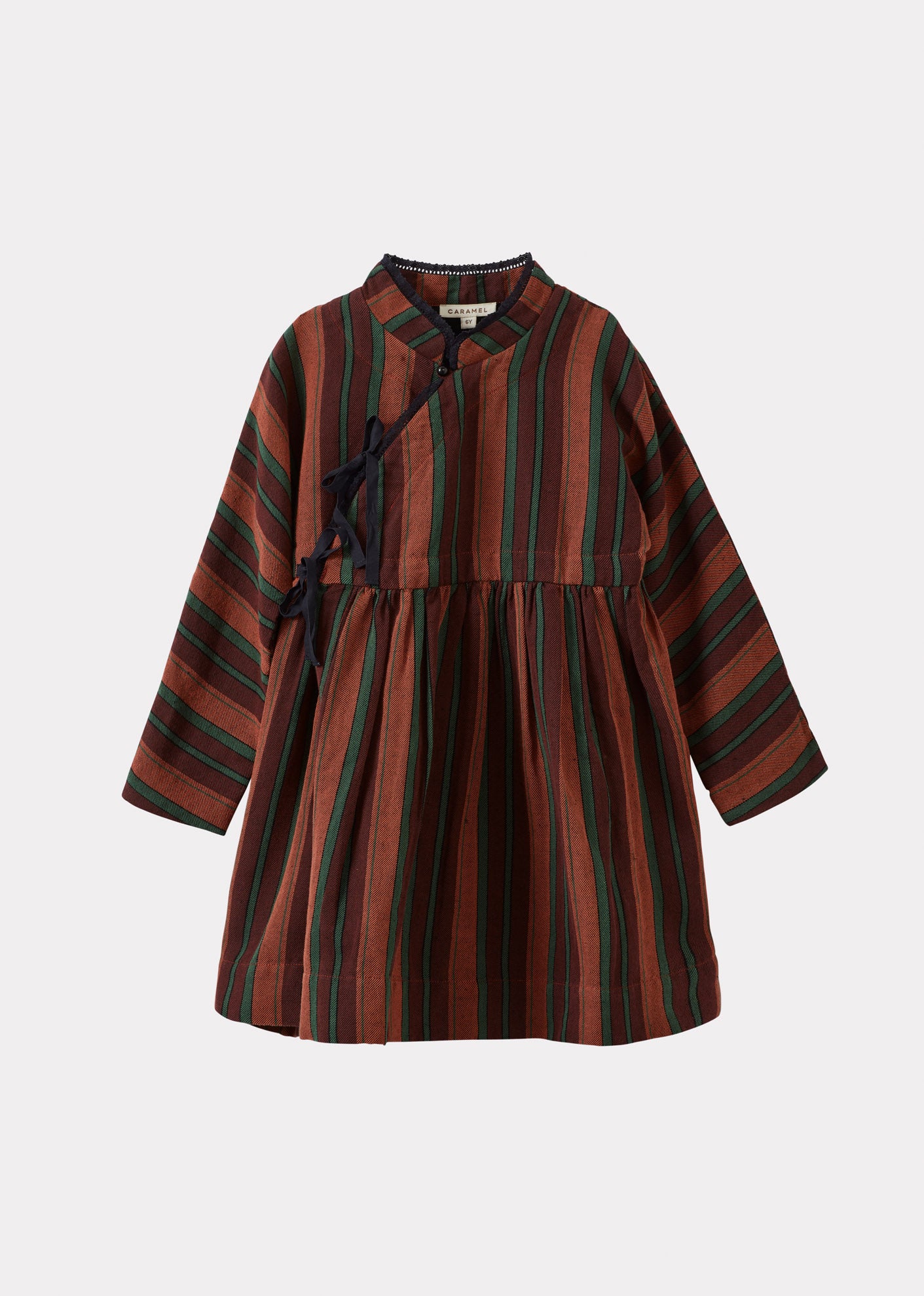 KAI CHILDREN'S COTTON & LINEN DRESS - MULTI STRIPES