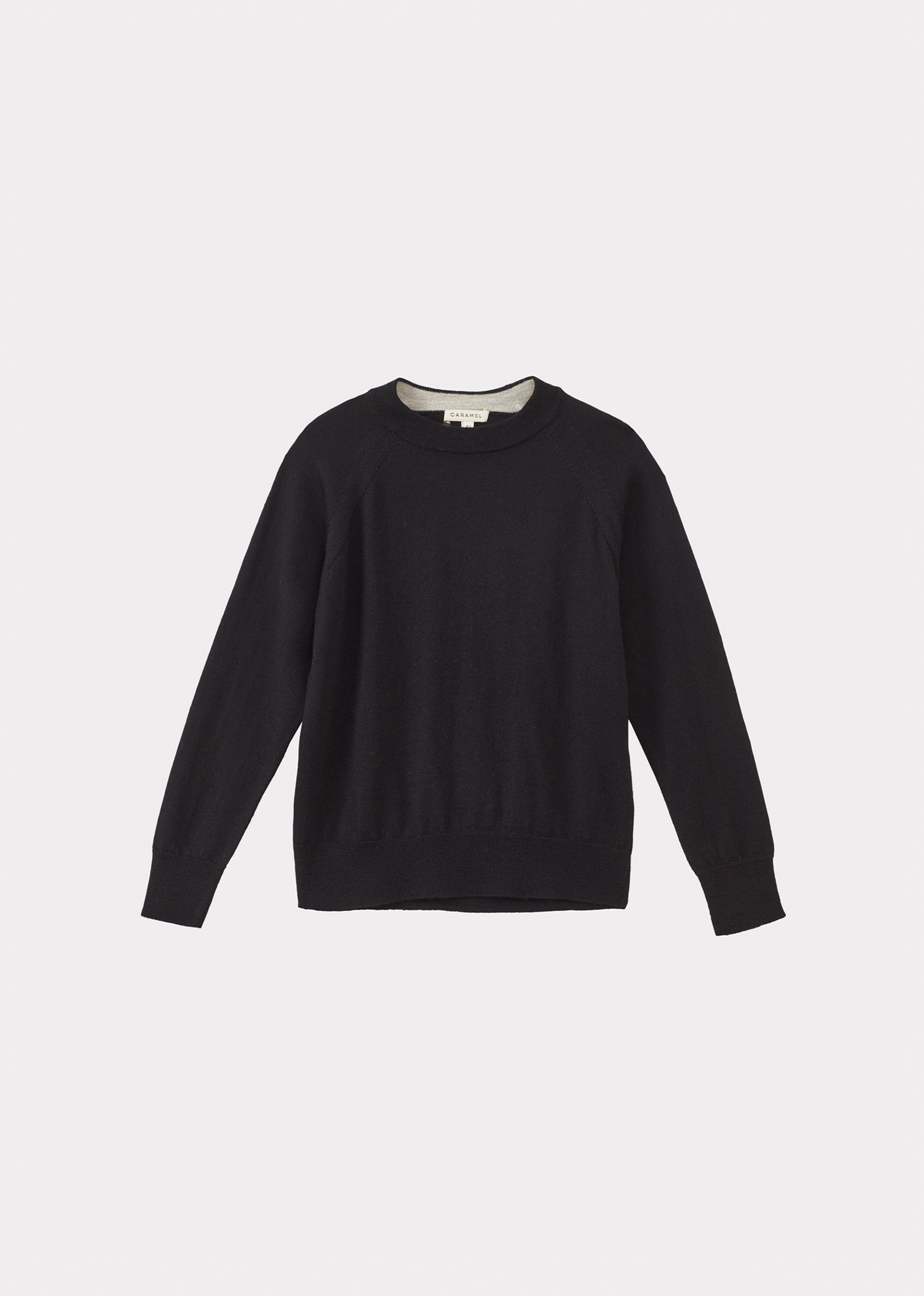 KEIRA CHILDREN'S MERINO WOOL JUMPER - BLACK