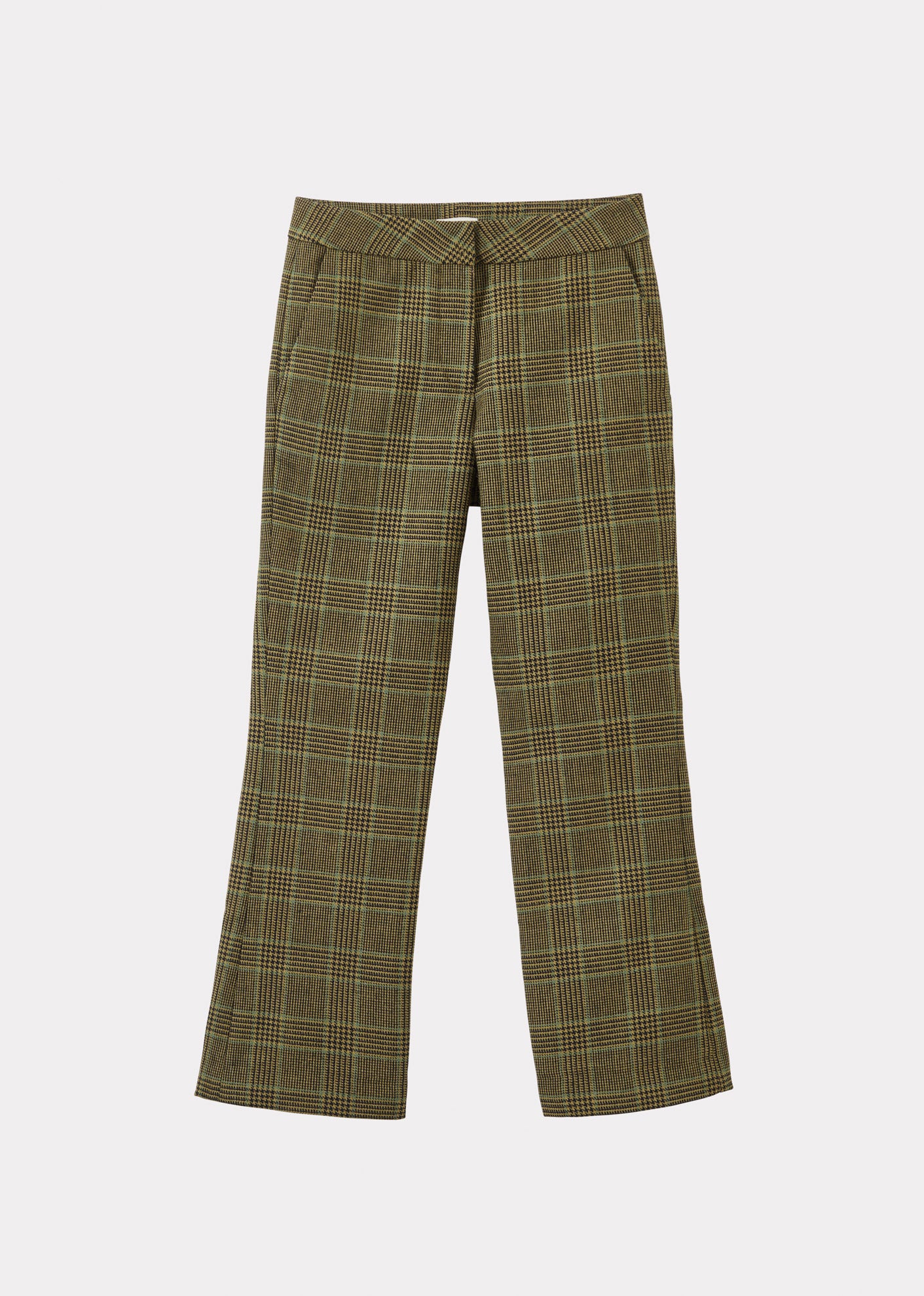 Kick flare plaid hot sale trousers