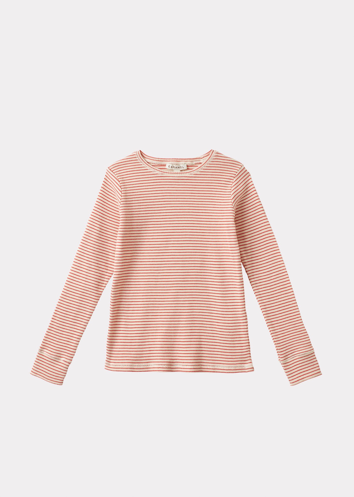 KISHON T-SHIRT - REDCURRANT/CREAM STRIPE