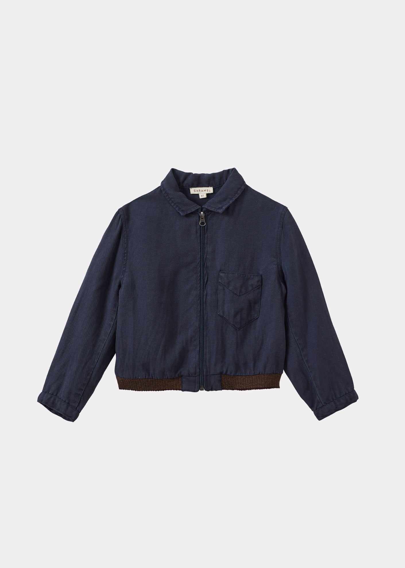 MAGNUS CHILDREN'S LYOCEL LINEN BOMBER JACKET - NAVY