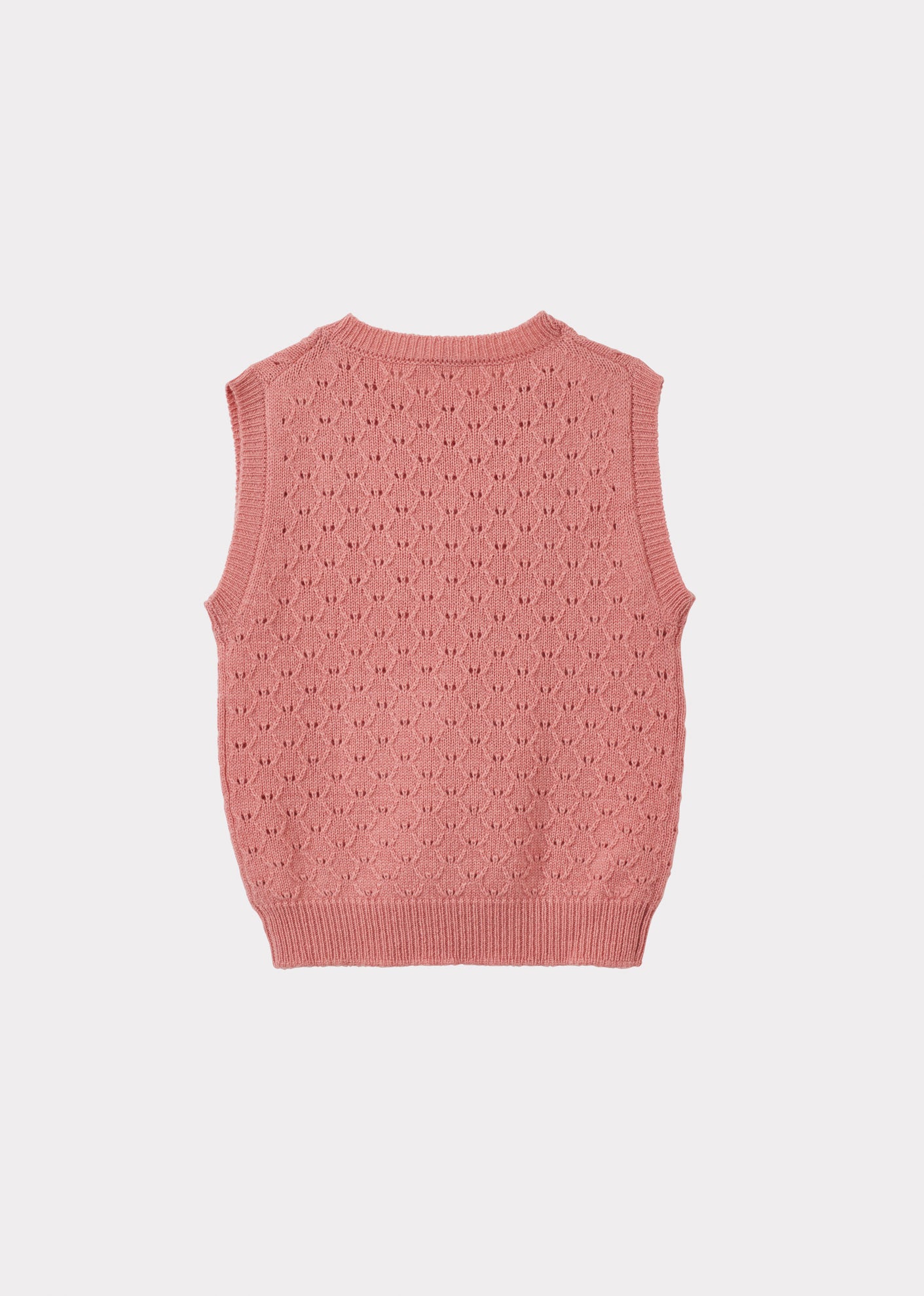 MOCHO CHILDREN'S WOOL & CASHMERE VEST - PINK