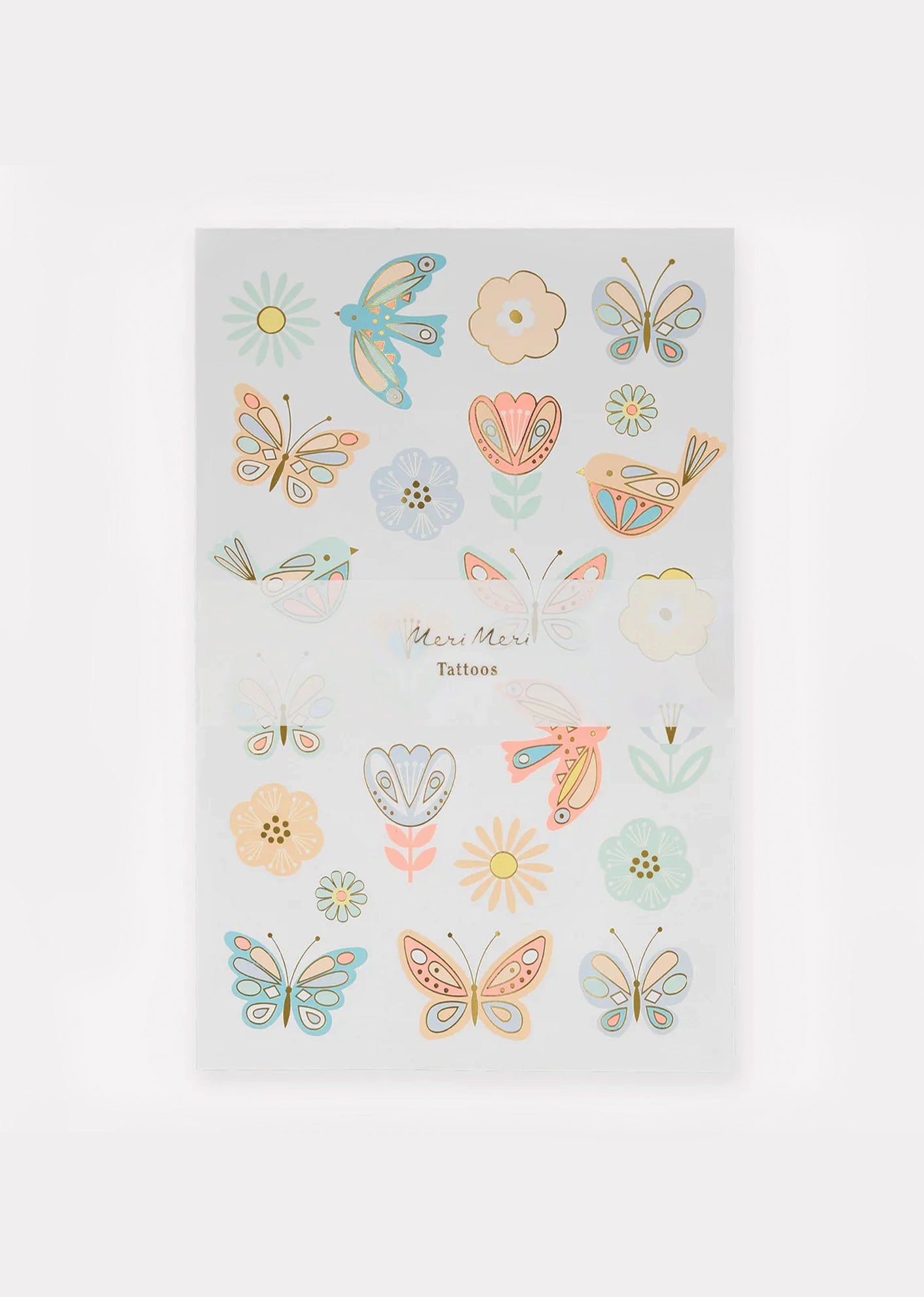 MERI MERI TEMPORARY TATTOOS SET - BIRDS & BUTTERFLIES