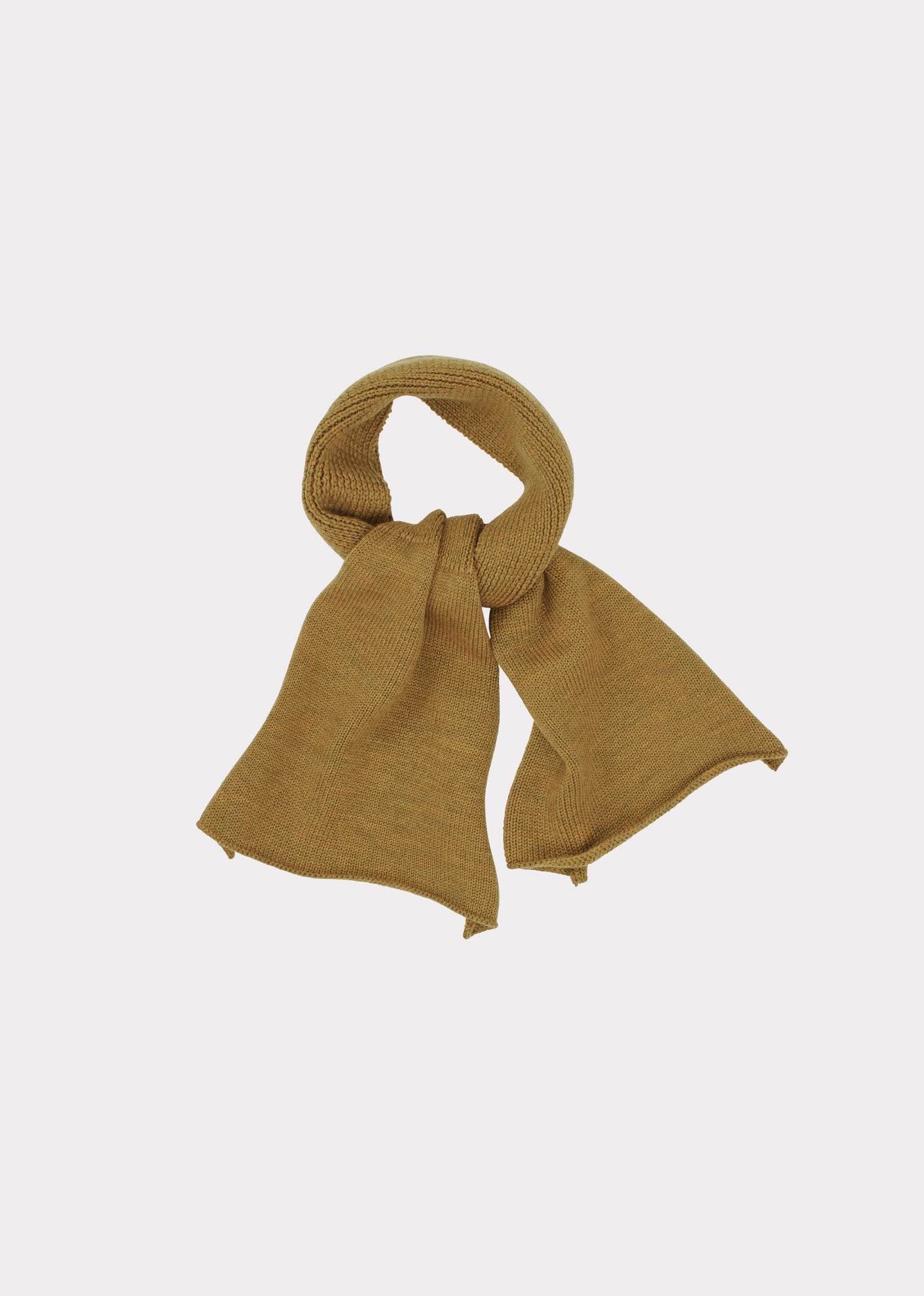 NORA CHILDREN'S MERINO WOOL SCARF - OCHRE