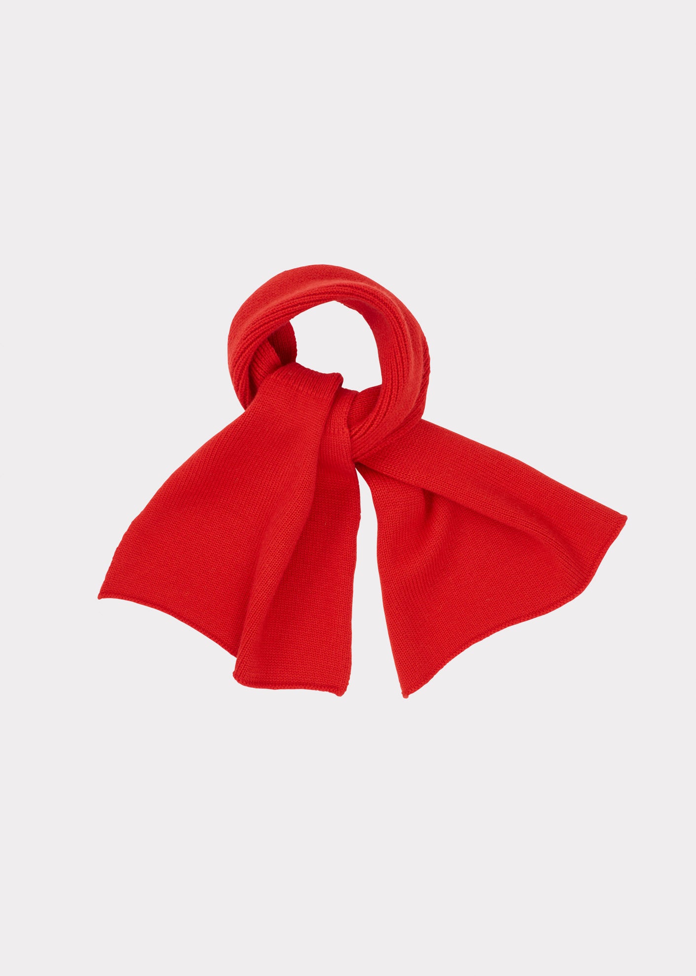 NORA CHILDREN'S MERINO WOOL SCARF - RED