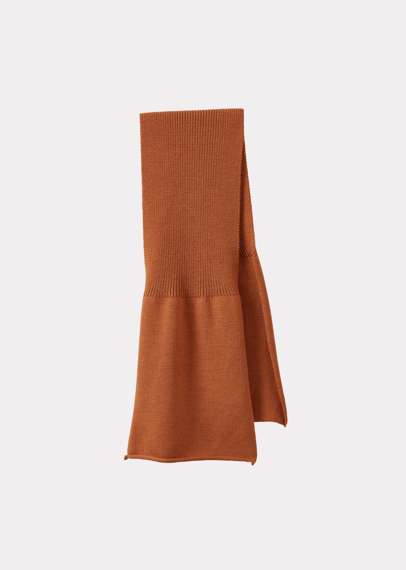 NORA CHILDREN'S MERINO WOOL SCARF - RUST